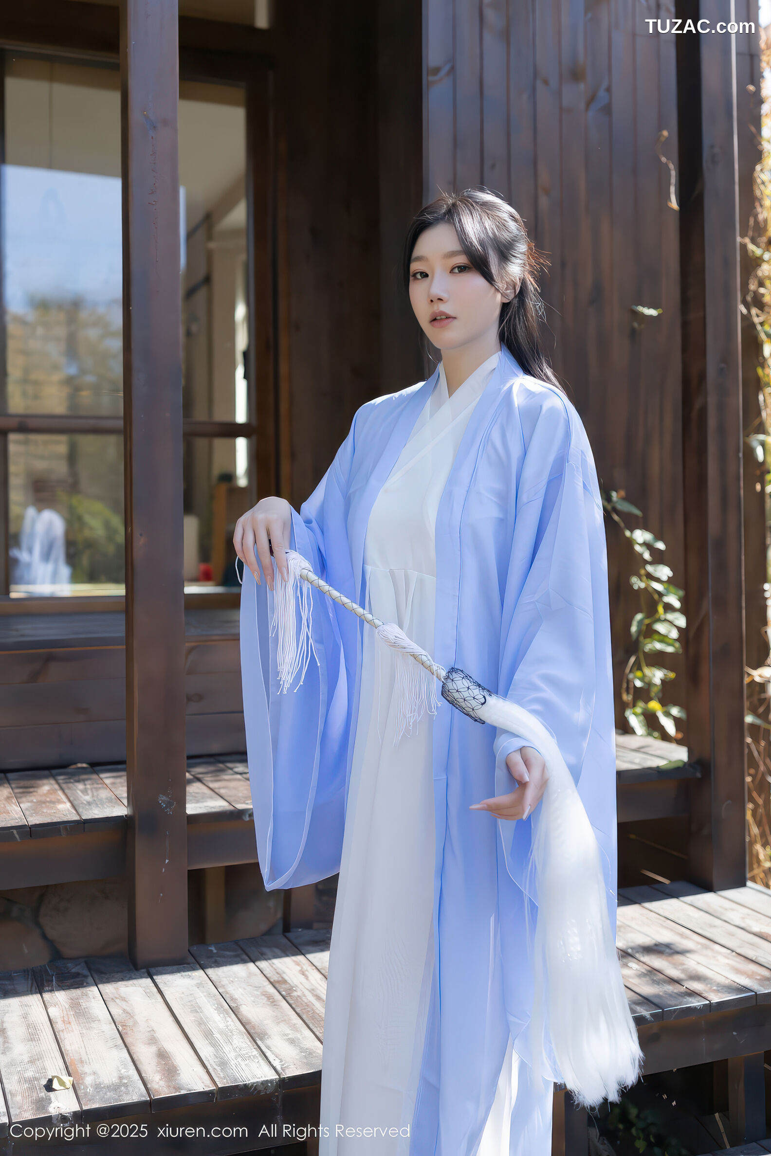 XiuRen秀人网-11178-安然anran-古风淡蓝道服白纱亵衣-2025.12.30