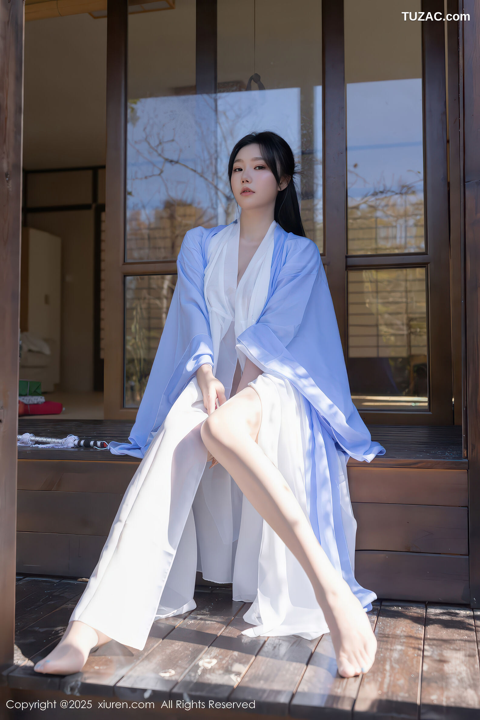 XiuRen秀人网-11178-安然anran-古风淡蓝道服白纱亵衣-2025.12.30
