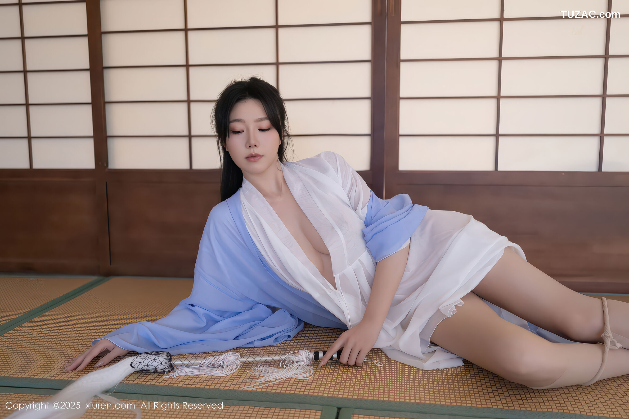XiuRen秀人网-11178-安然anran-古风淡蓝道服白纱亵衣-2025.12.30