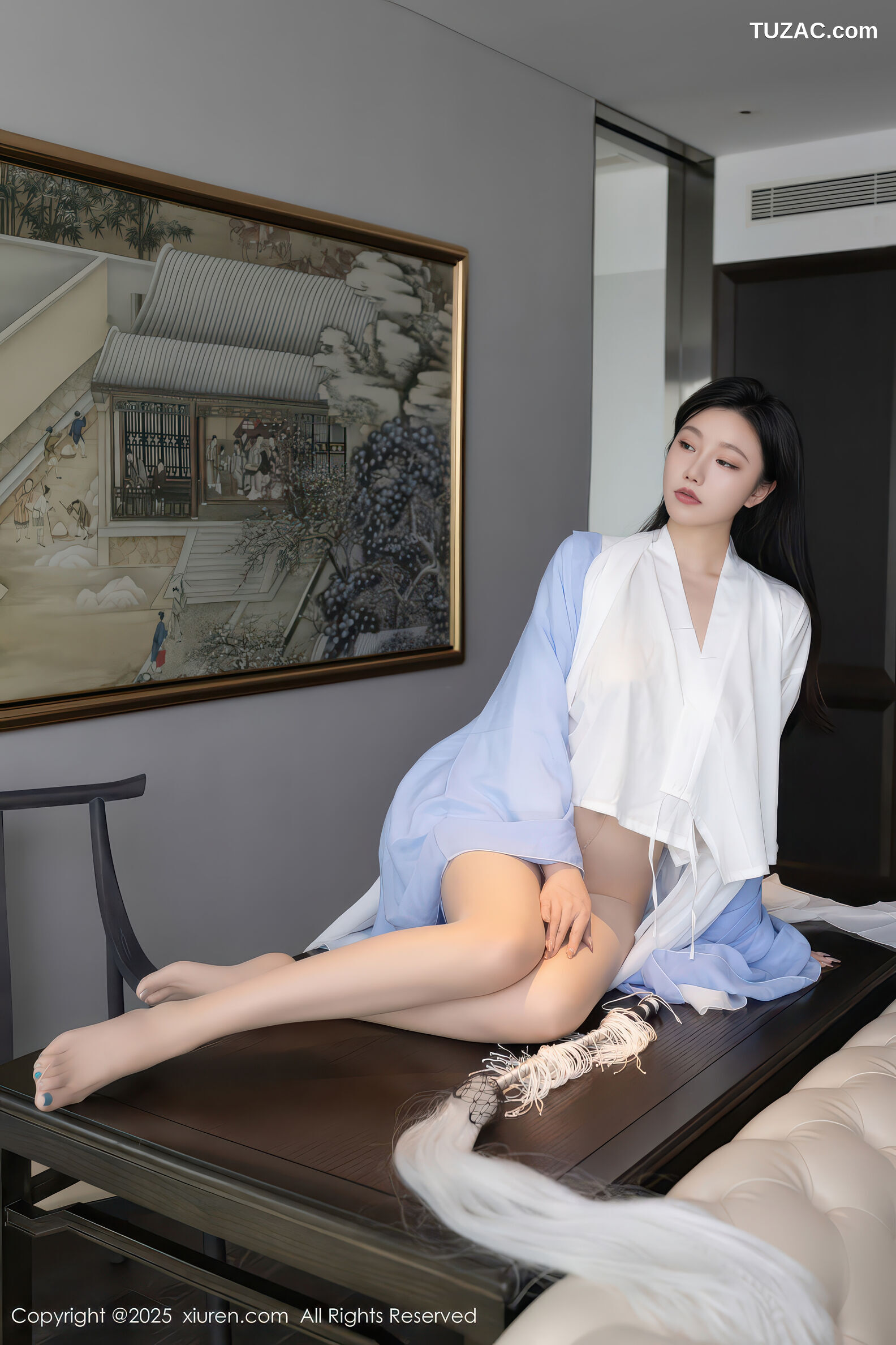 XiuRen秀人网-11178-安然anran-古风淡蓝道服白纱亵衣-2025.12.30