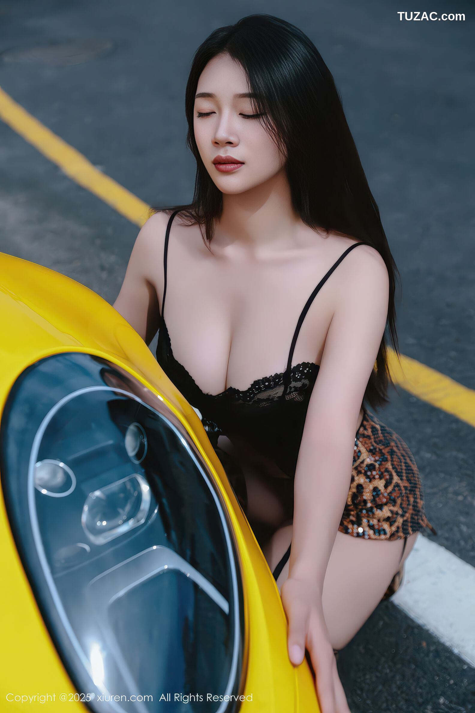 XiuRen秀人网-11179-南乔-黄色跑车豹纹情趣内衣-2025.12.31