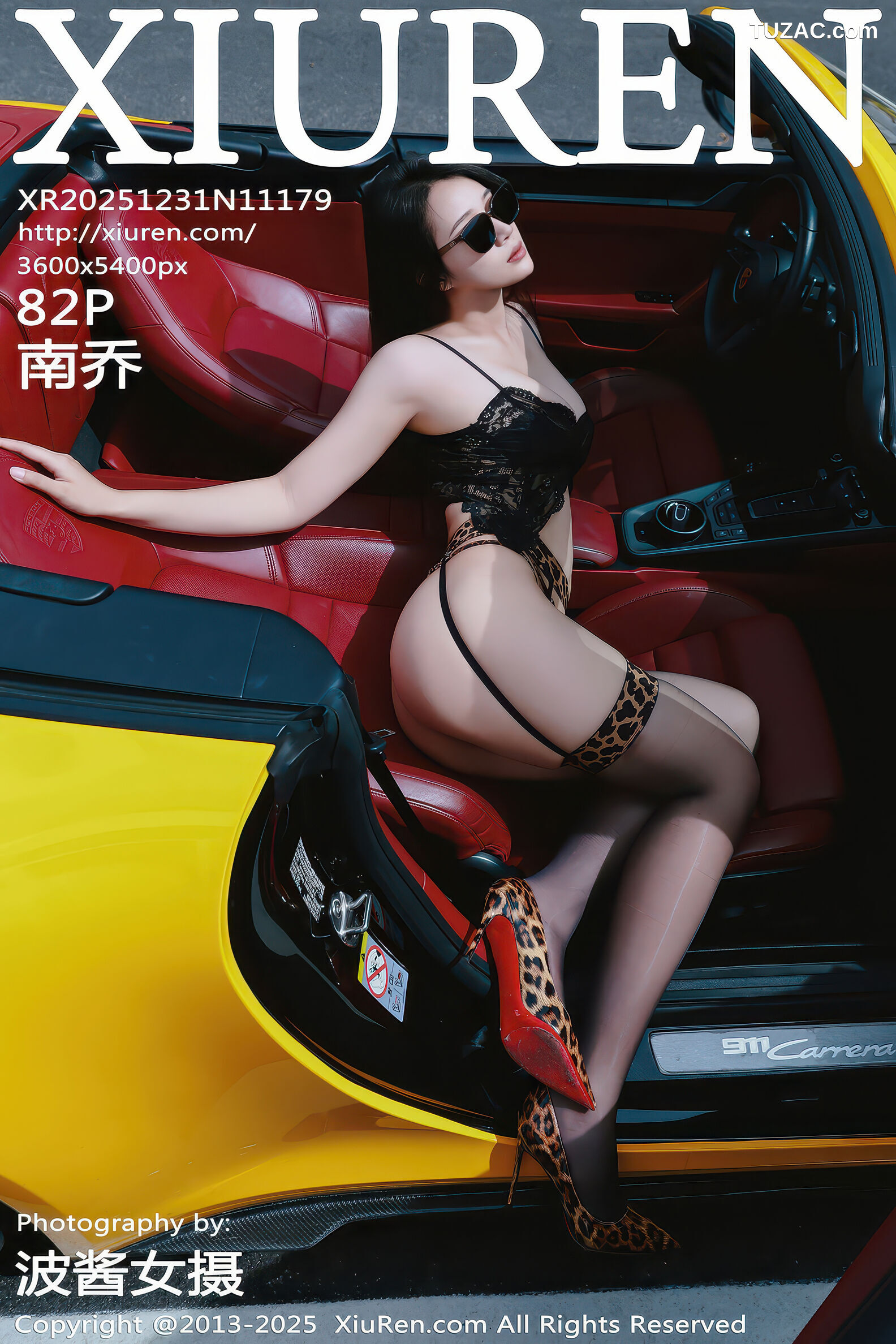 XiuRen秀人网-11179-南乔-黄色跑车豹纹情趣内衣-2025.12.31