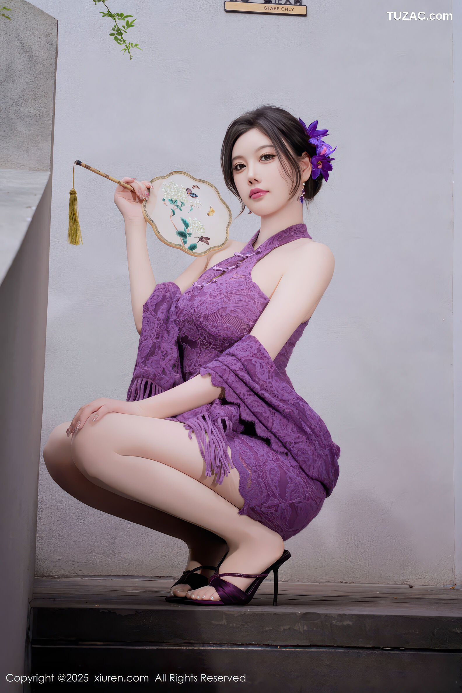 XiuRen秀人网-11187-杨晨晨-紫色连衣短裙-2025.12.31
