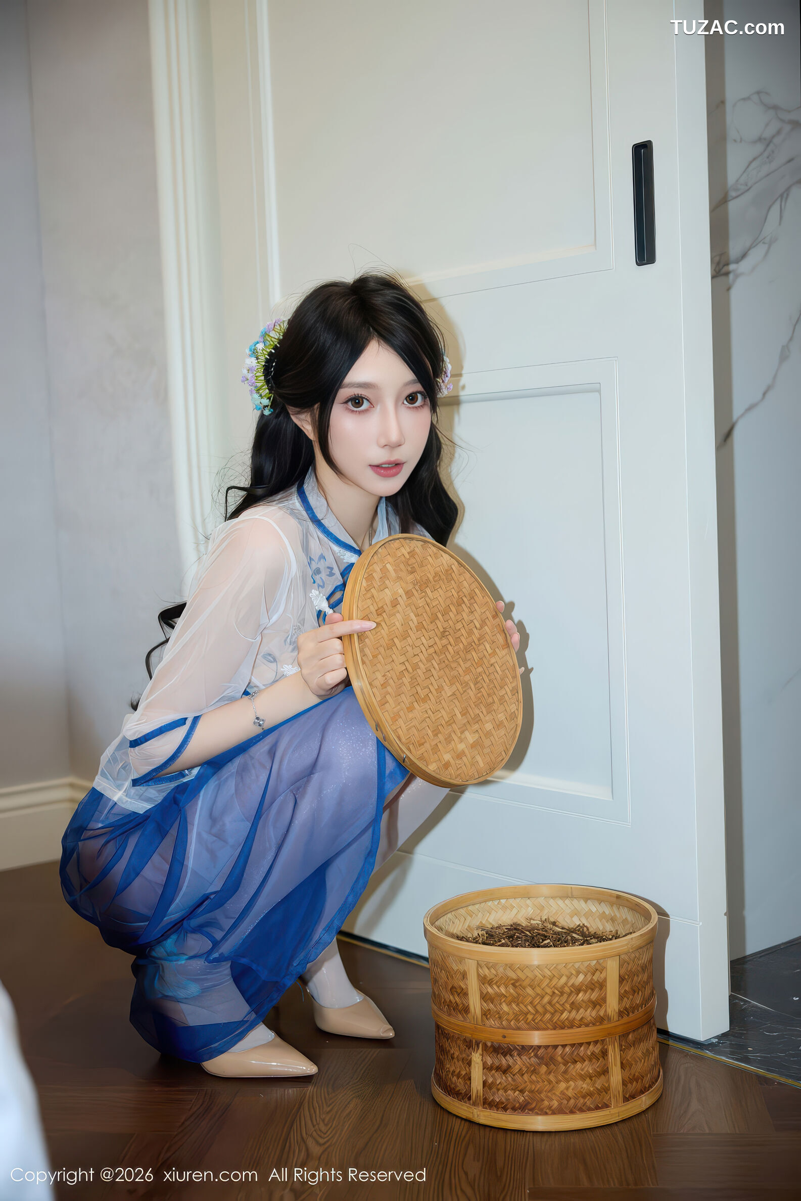 XiuRen秀人网-11194-玥儿玥er-古风轻透白纱衣蓝纱裙-2026.01.05