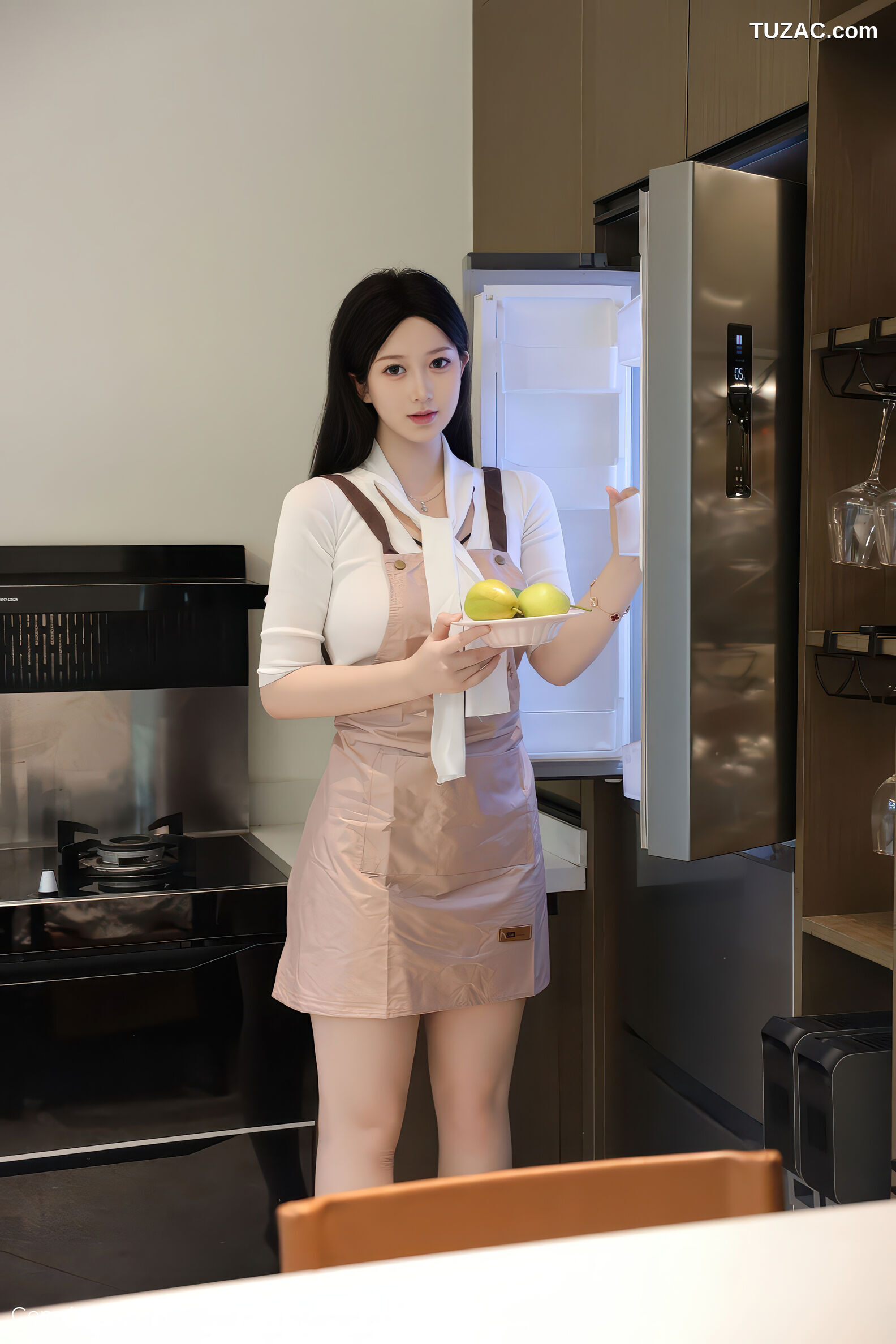 XiuRen秀人网-11207-奶思兔-巨乳首套写真围裙厨娘紫色包臀裙-2026.01.08