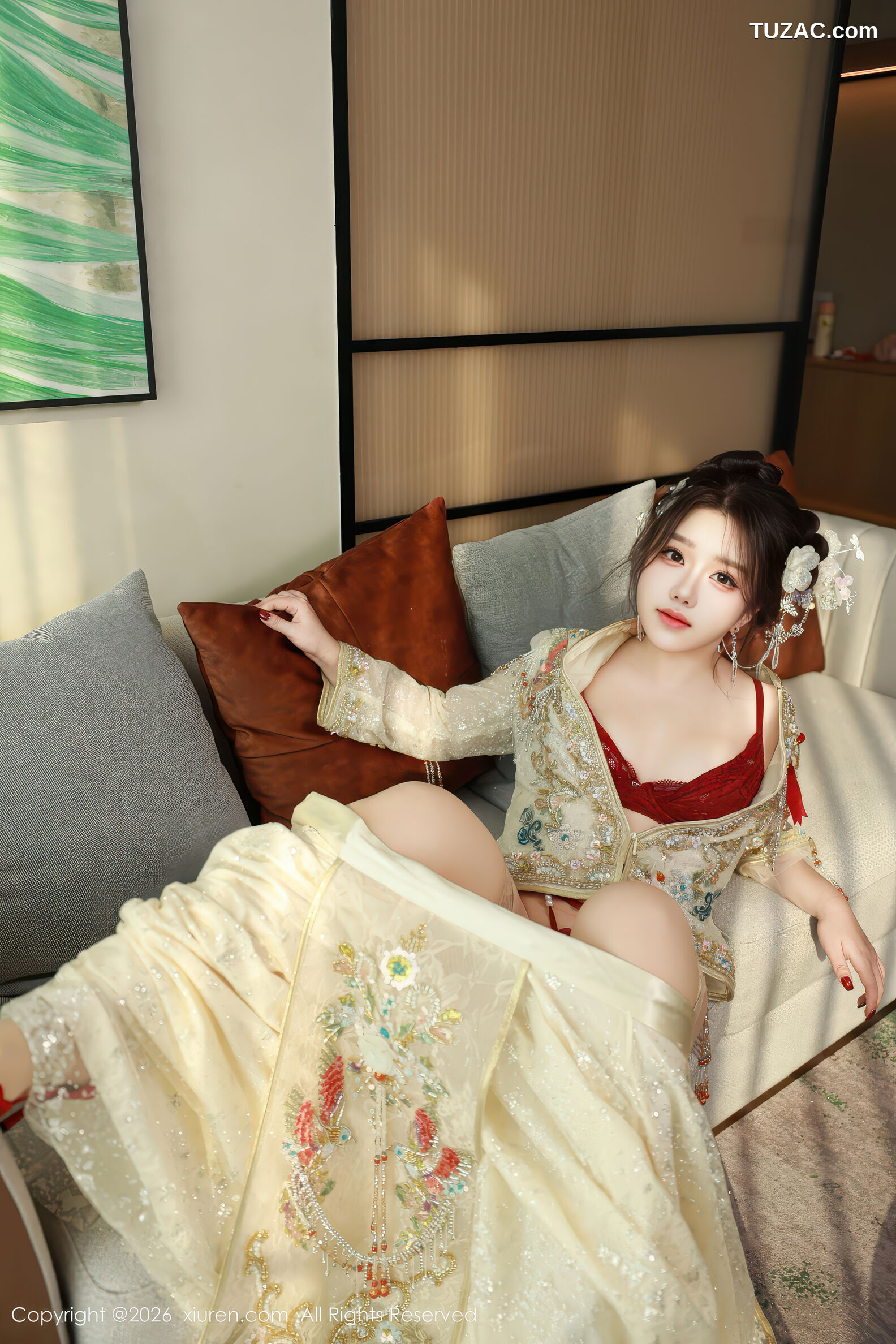 XiuRen秀人网-11220-小薯条nienie-绑架剧情-新娘装红内衣-2026.01.12