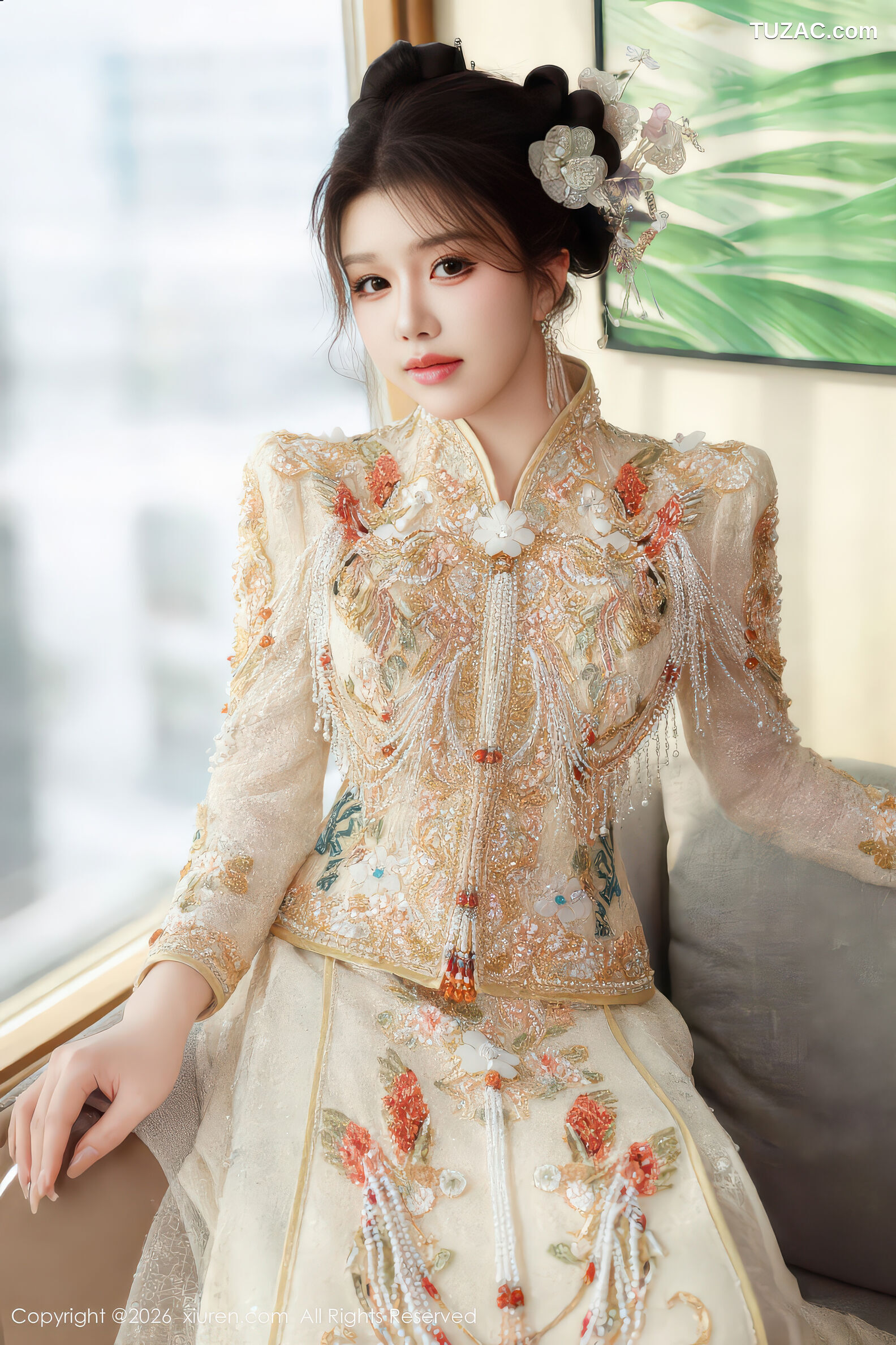 XiuRen秀人网-11220-小薯条nienie-绑架剧情-新娘装红内衣-2026.01.12
