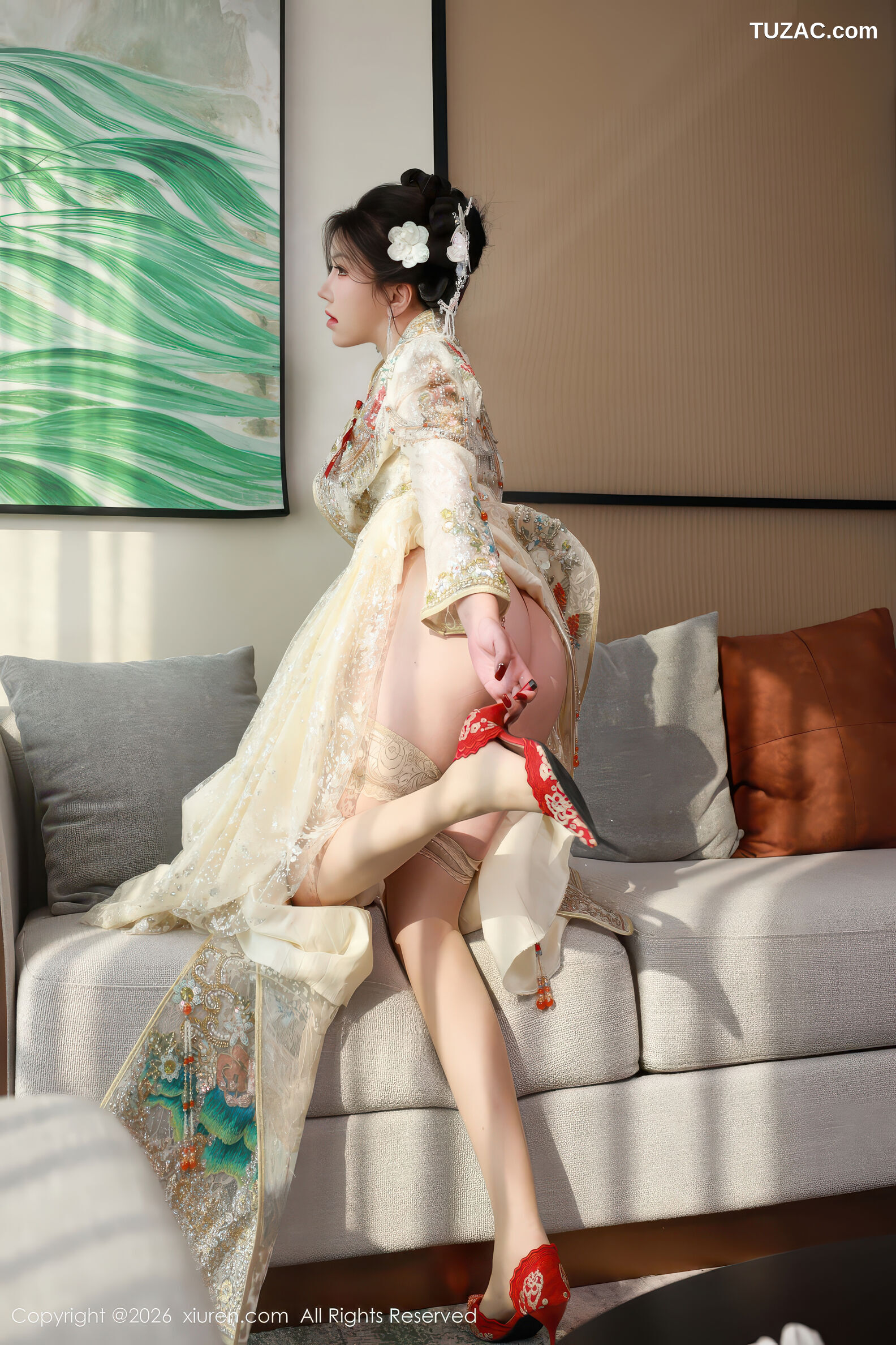 XiuRen秀人网-11220-小薯条nienie-绑架剧情-新娘装红内衣-2026.01.12