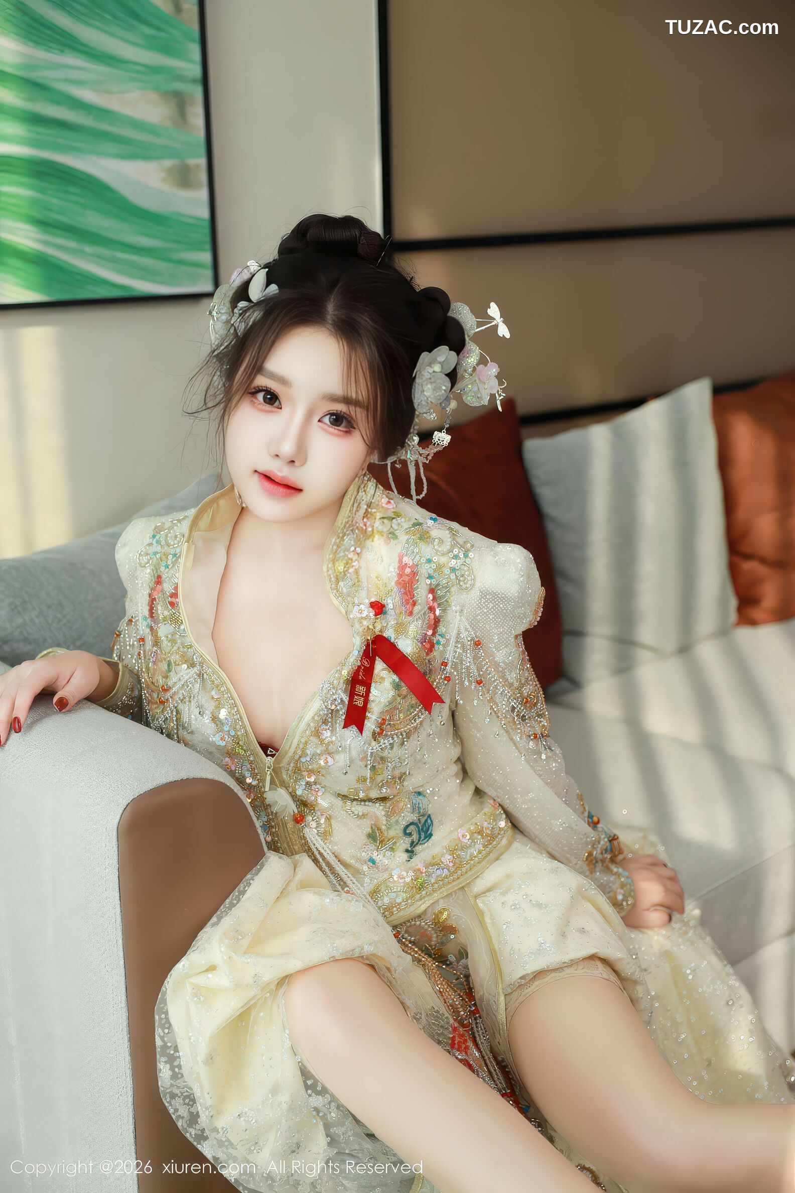 XiuRen秀人网-11220-小薯条nienie-绑架剧情-新娘装红内衣-2026.01.12