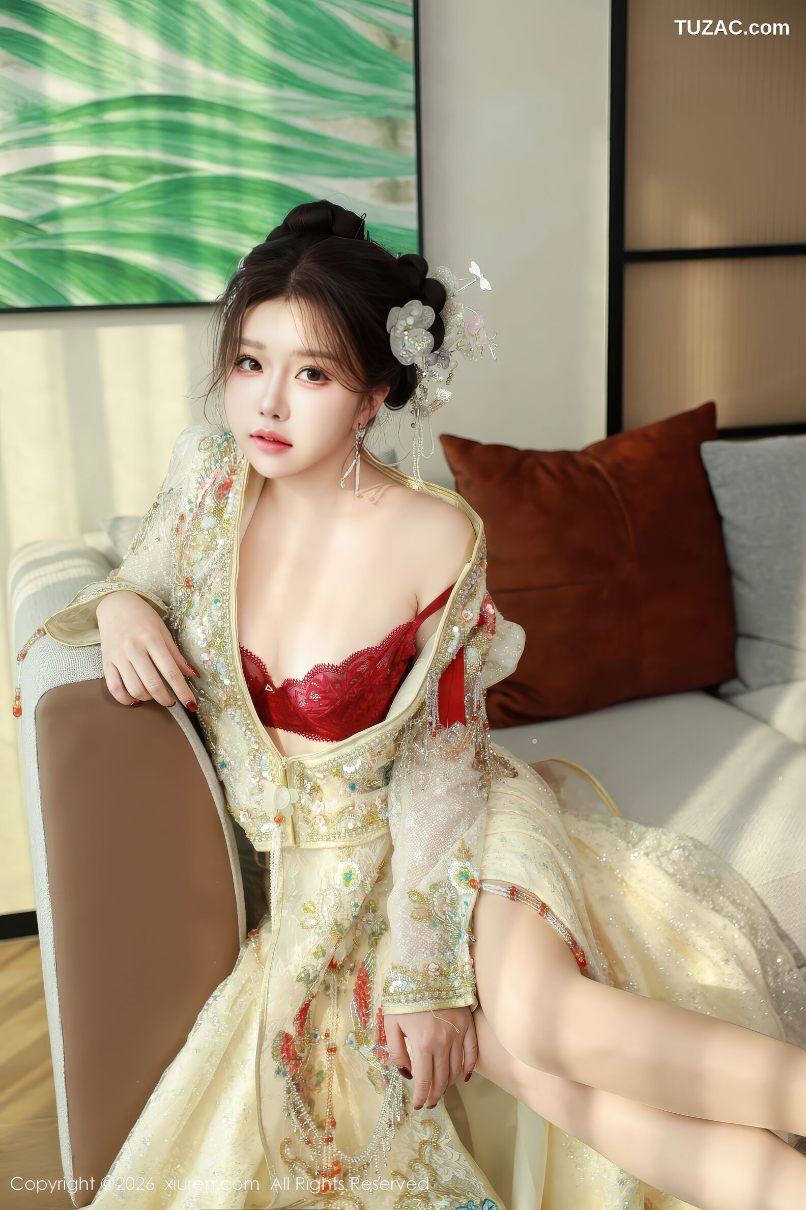 XiuRen秀人网-11220-小薯条nienie-绑架剧情-新娘装红内衣-2026.01.12