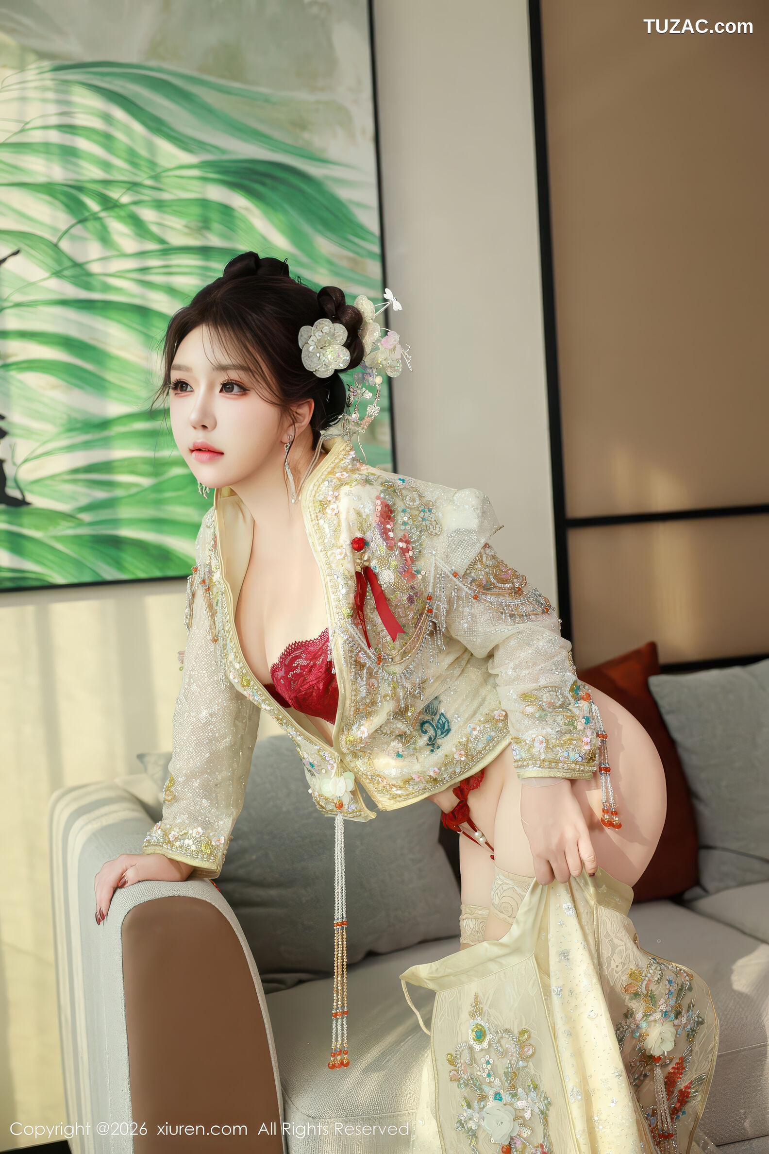 XiuRen秀人网-11220-小薯条nienie-绑架剧情-新娘装红内衣-2026.01.12