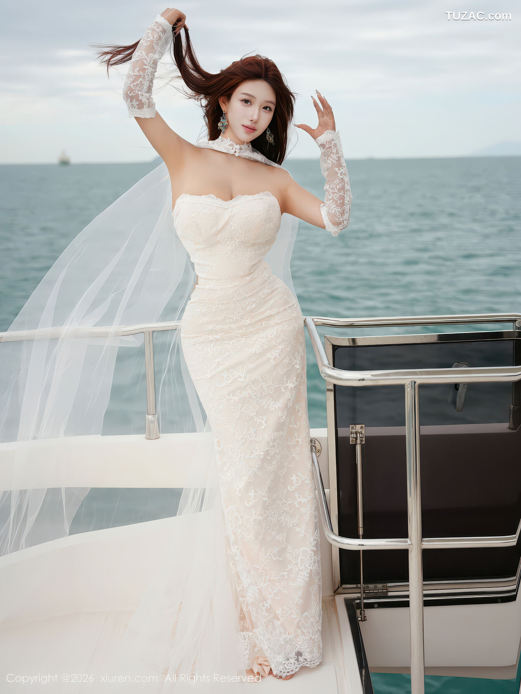 XiuRen秀人网-11243-金允希Yuki-游艇场景-白色婚纱轻透诱惑-2026.01.16