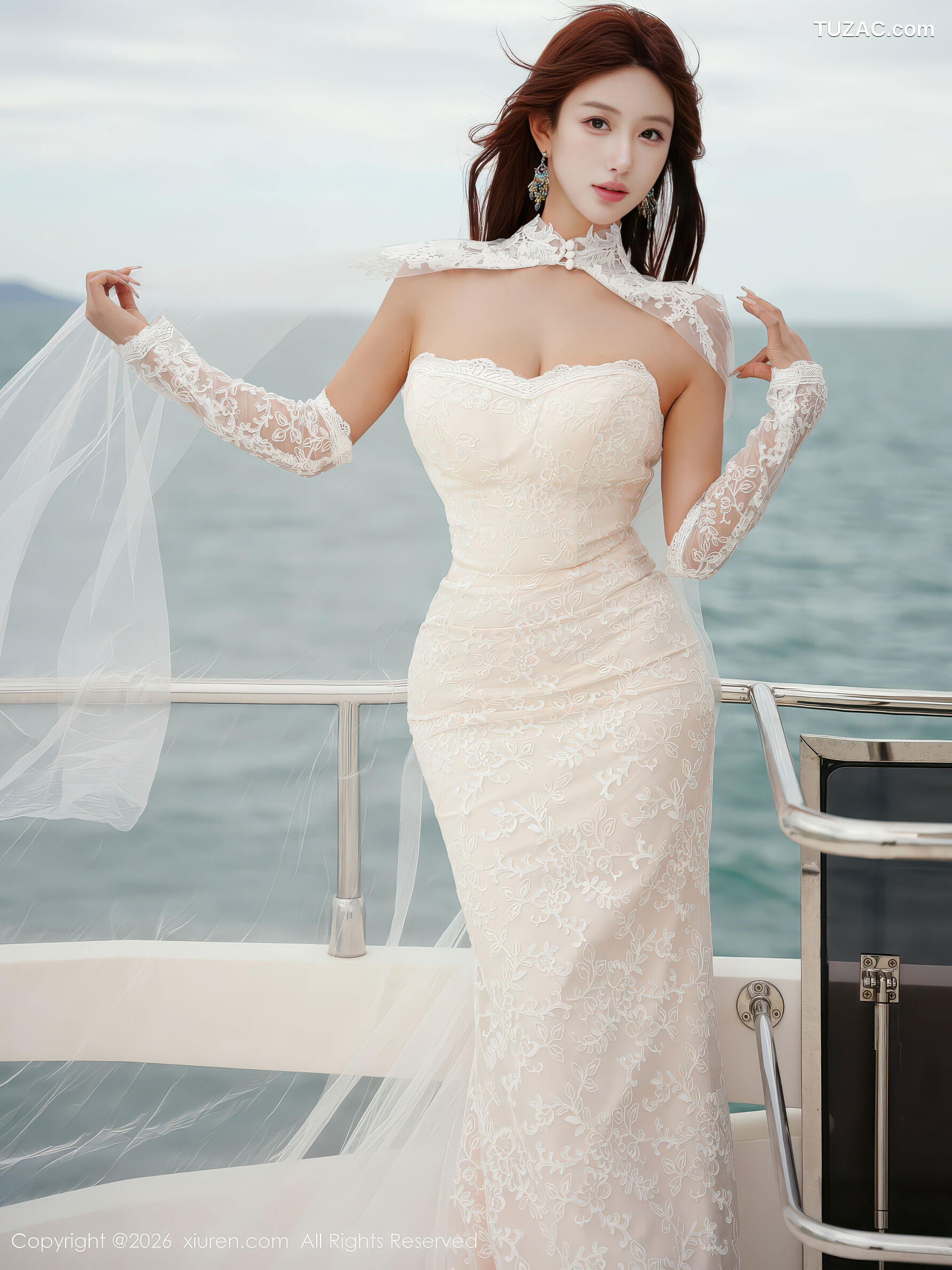 XiuRen秀人网-11243-金允希Yuki-游艇场景-白色婚纱轻透诱惑-2026.01.16