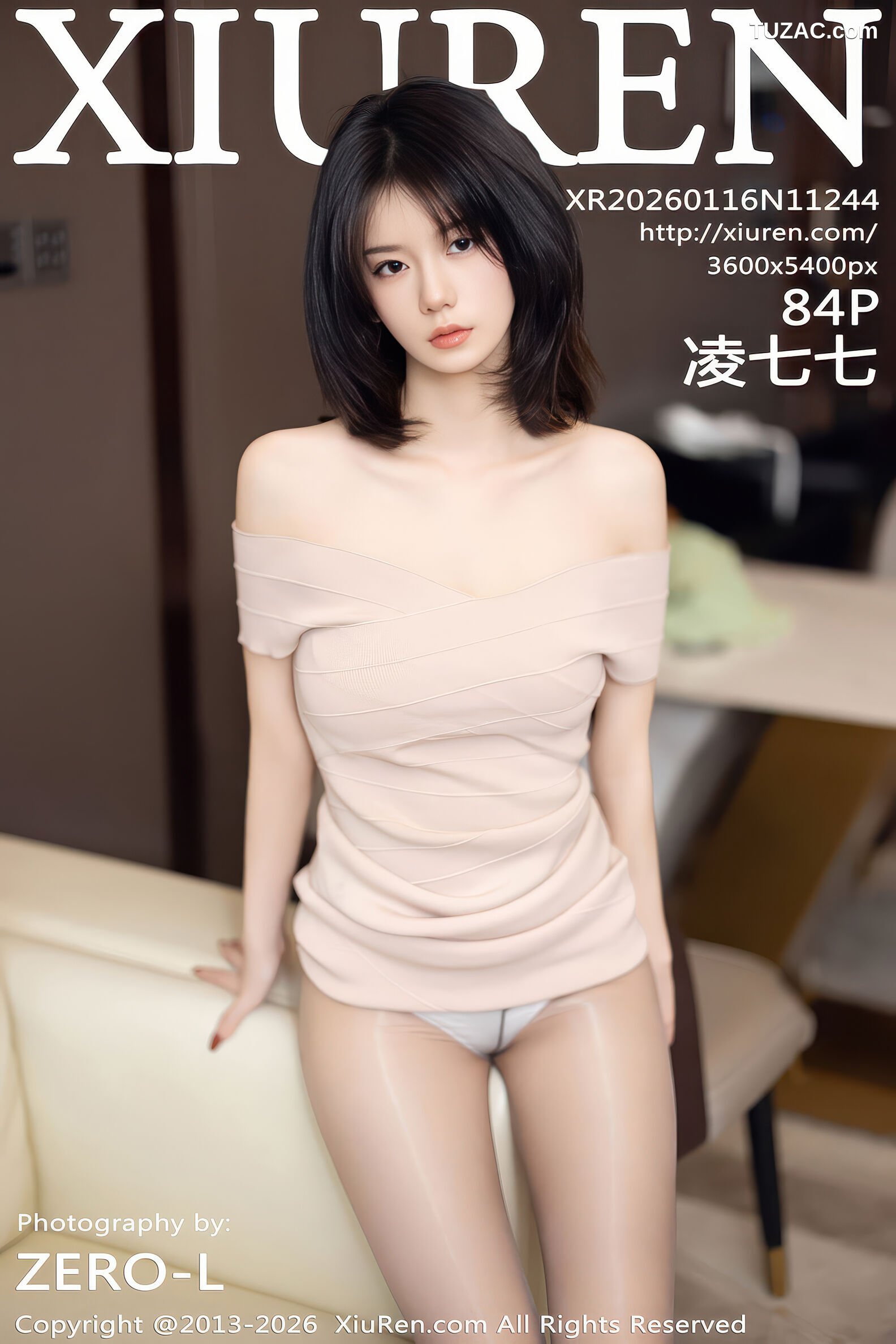 XiuRen秀人网-11244-凌七七-短发少女连衣短裙-2026.01.16