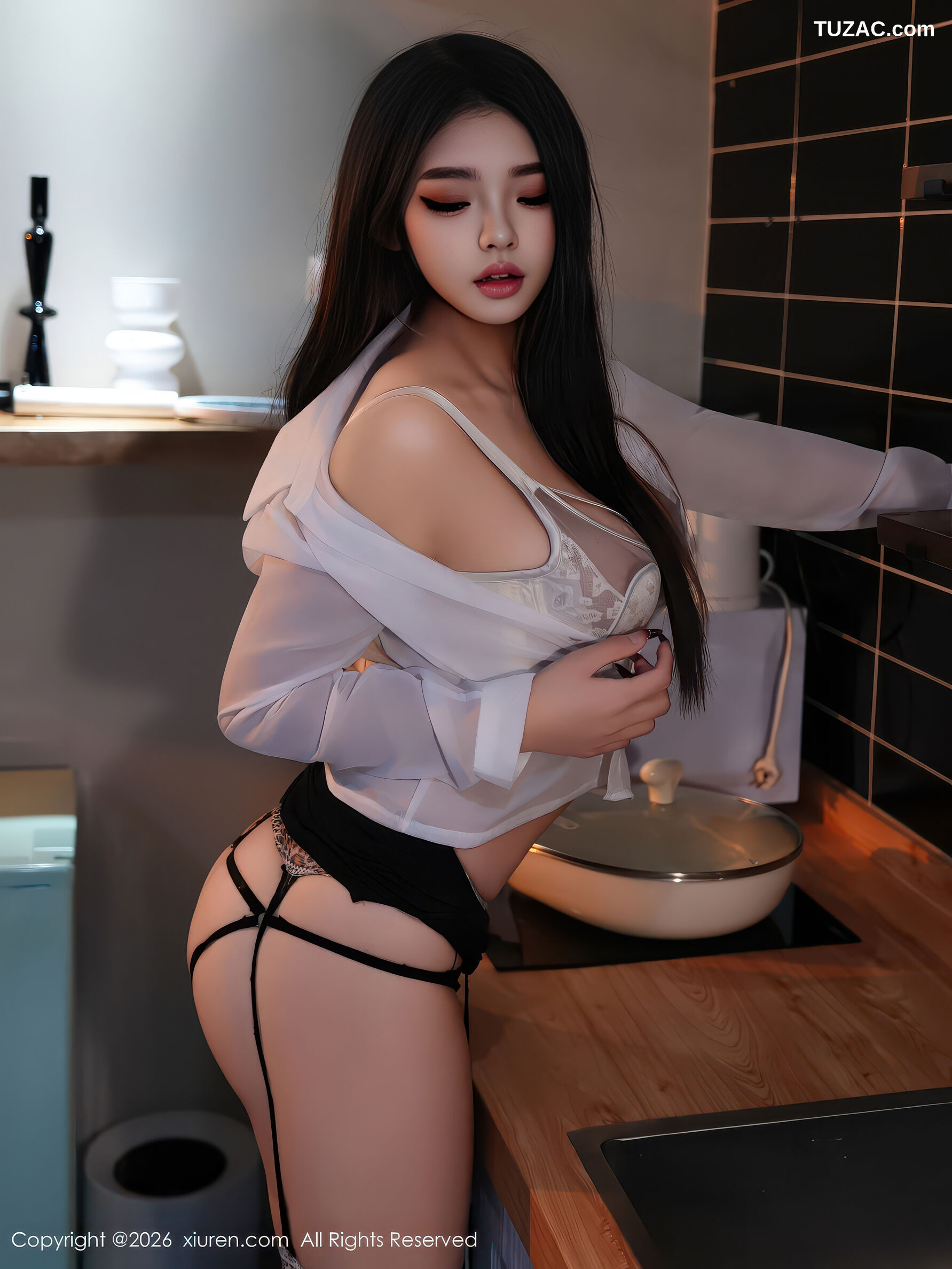 XiuRen秀人网-11251-冬安-轻透白衬衫黑色短裙黑丝-2026.01.20