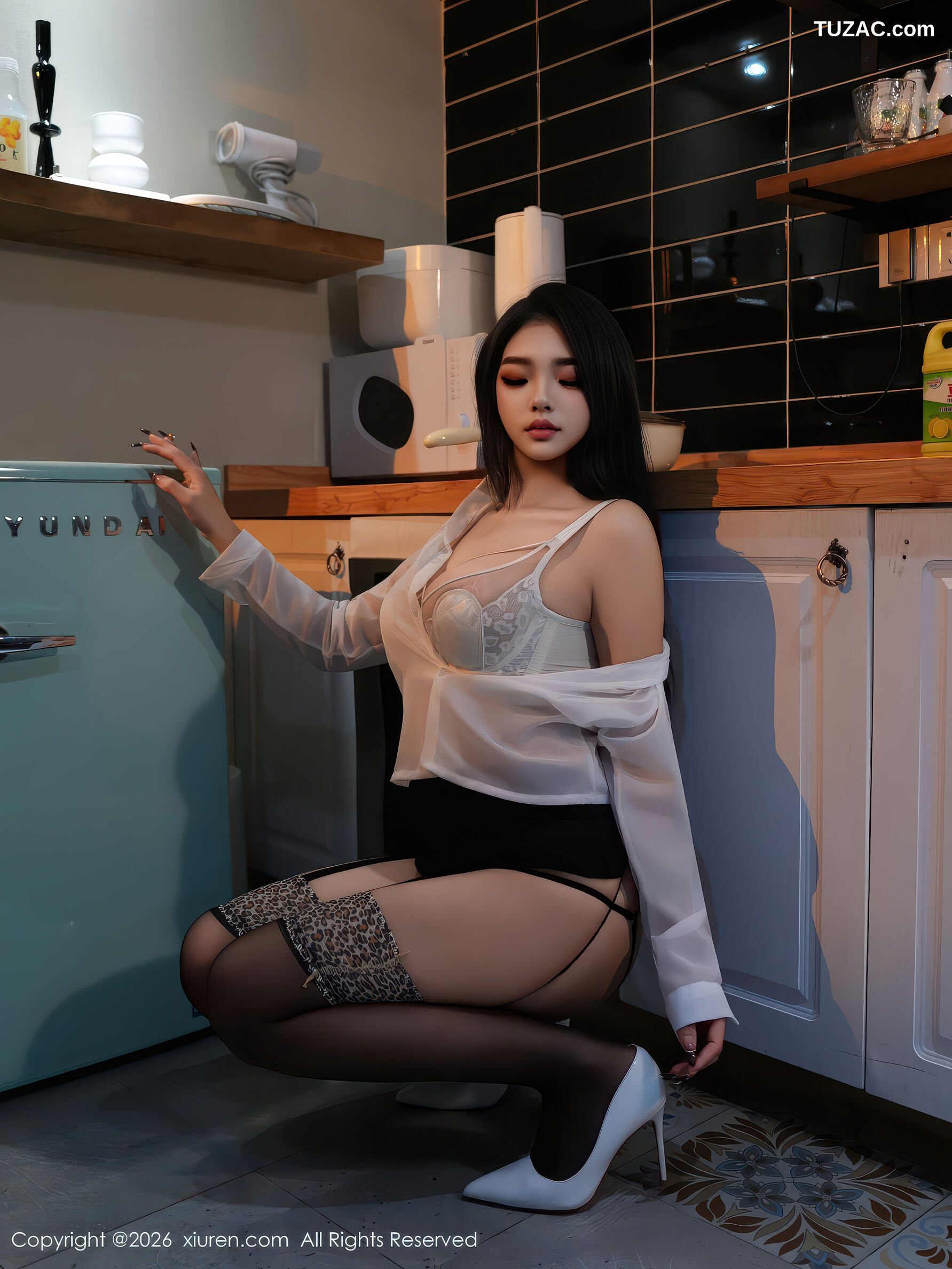XiuRen秀人网-11251-冬安-轻透白衬衫黑色短裙黑丝-2026.01.20