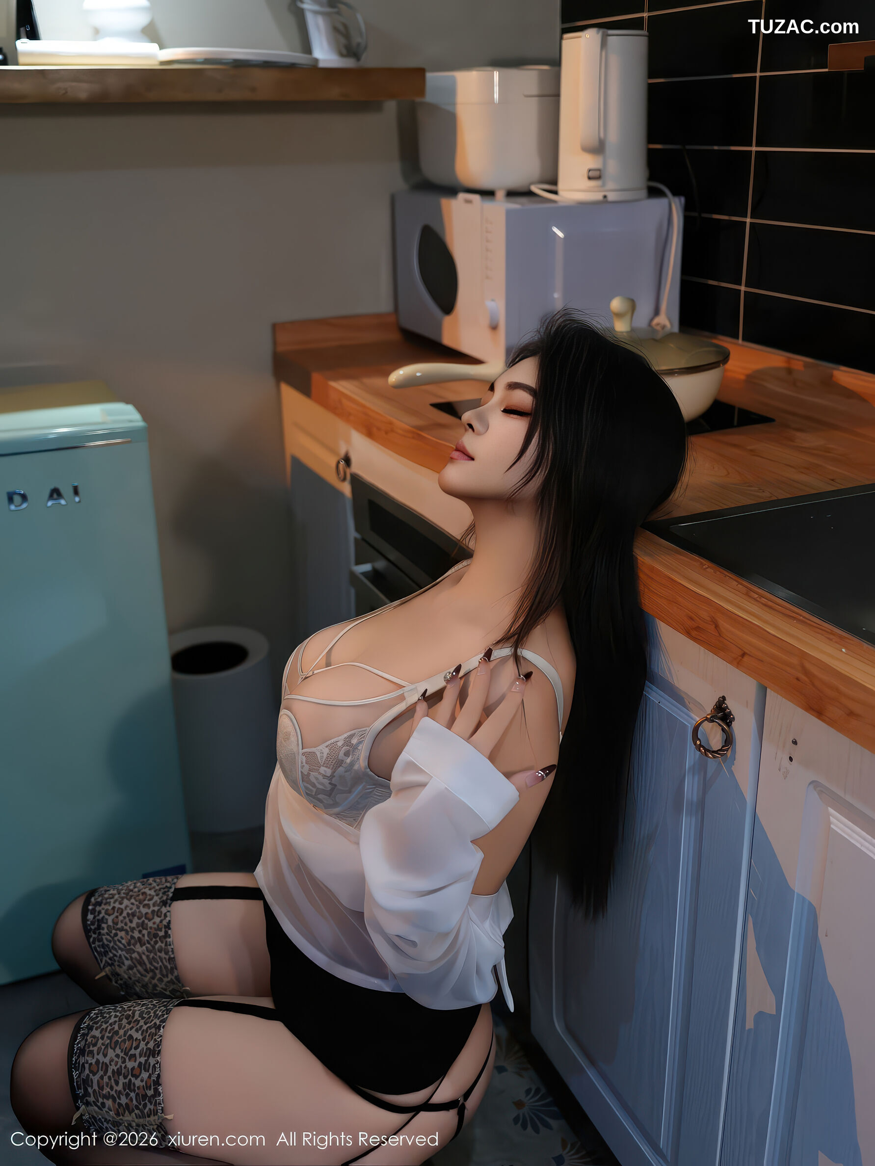 XiuRen秀人网-11251-冬安-轻透白衬衫黑色短裙黑丝-2026.01.20