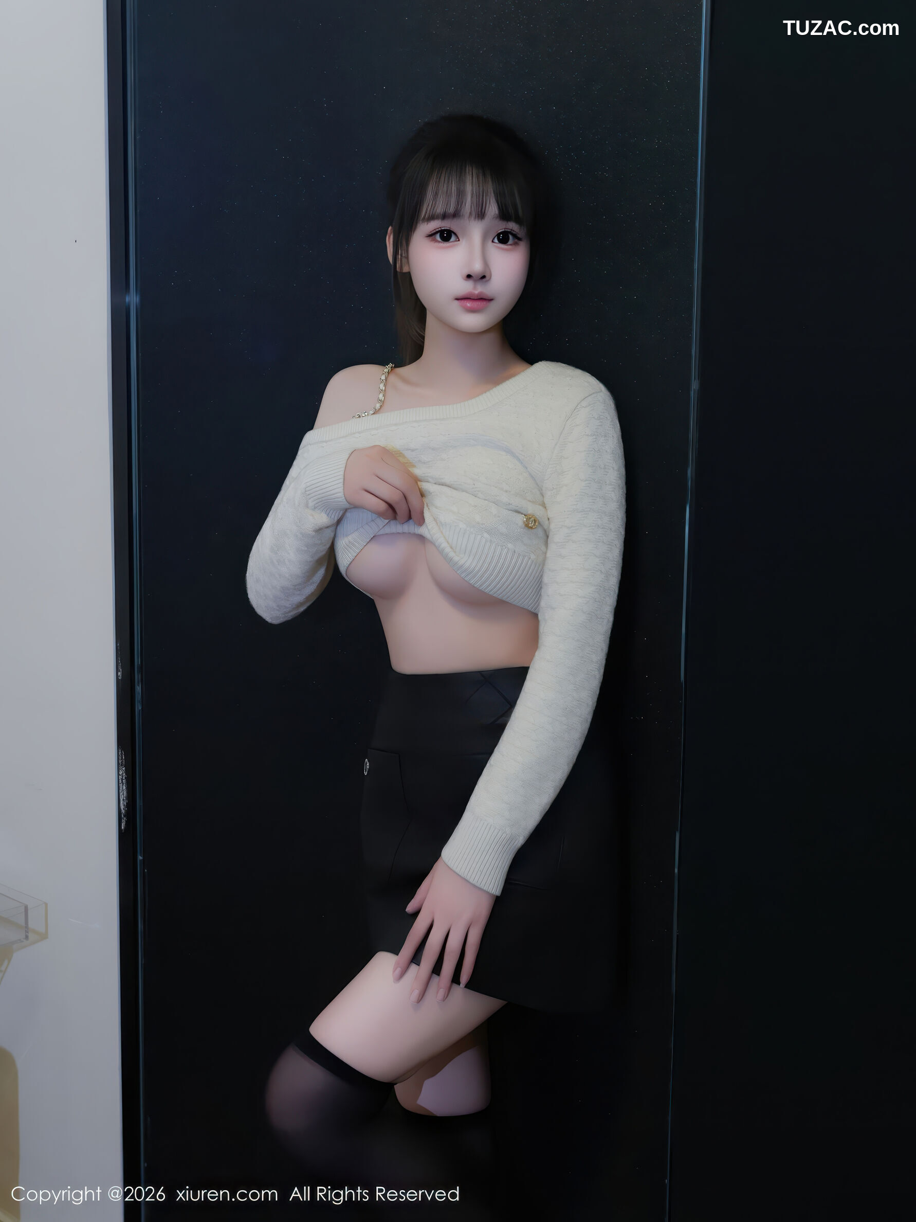 XiuRen秀人网-11254-沈蜜儿-白T黑短裙黑丝-2026.01.21