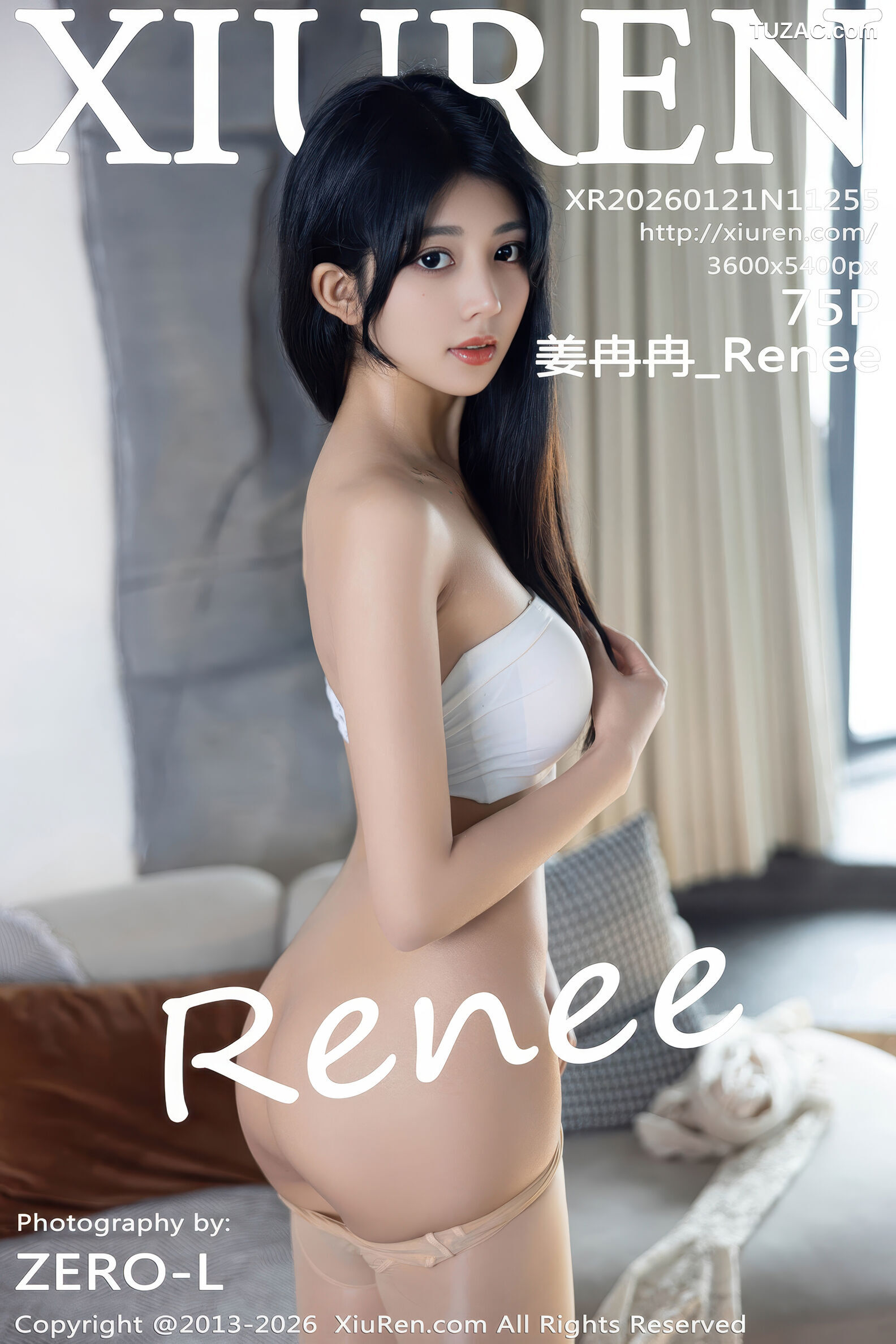 XiuRen秀人网-11255-姜冉冉_Renee-白蕾丝连衣短裙肉丝-2026.01.21