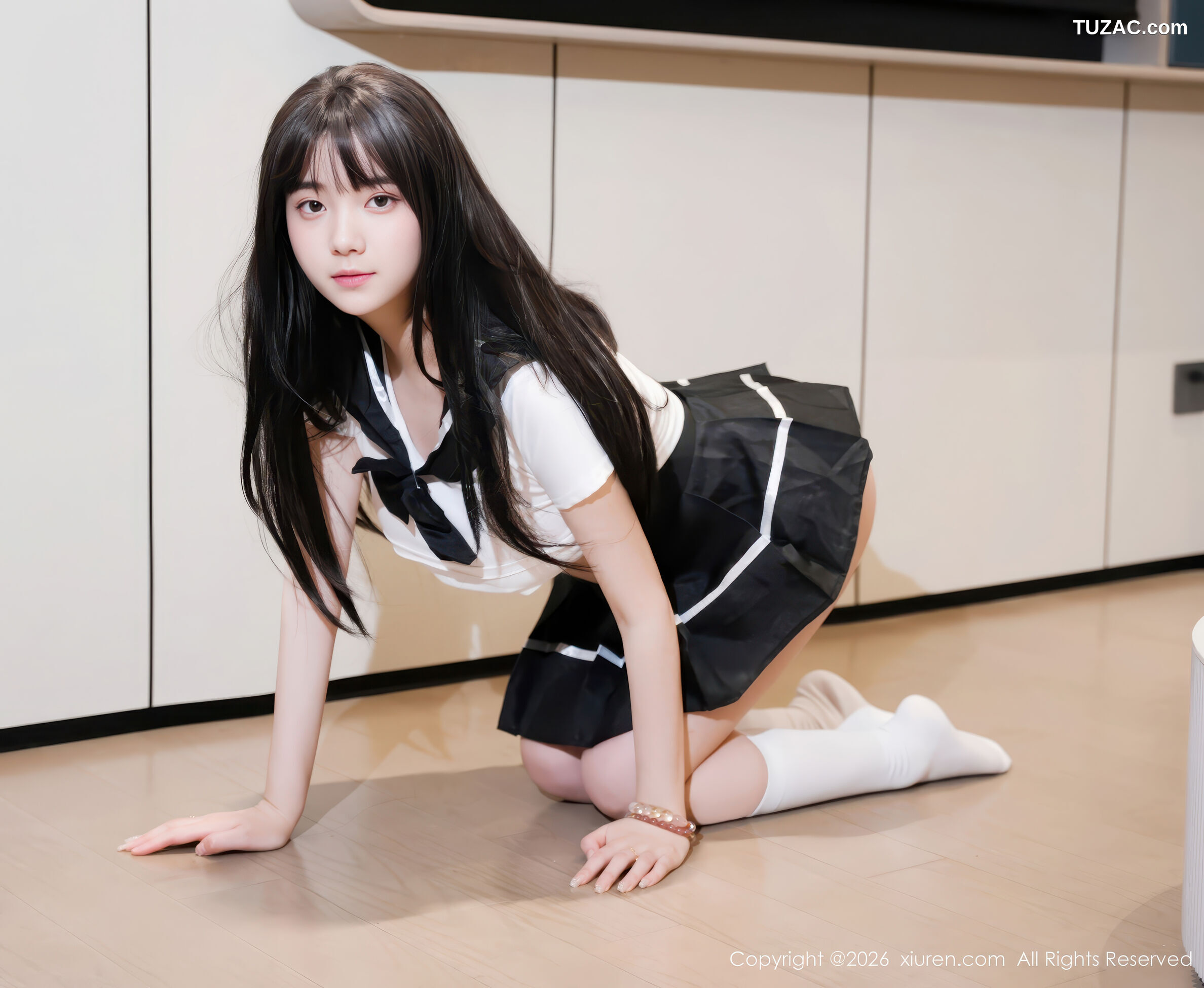 XiuRen秀人网-11256-软情-清纯女学生白色水手T黑色短裙-2026.01.21