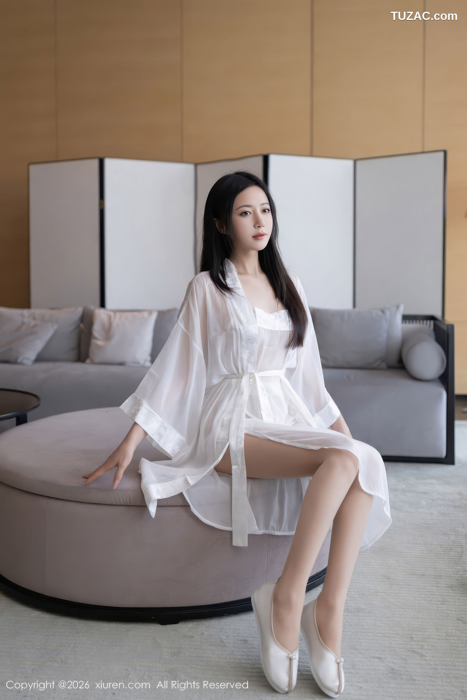 XiuRen秀人网-11275-鱼子酱Fish-白色浴袍轻透白肚兜白纱浴缸湿身-2026.01.23