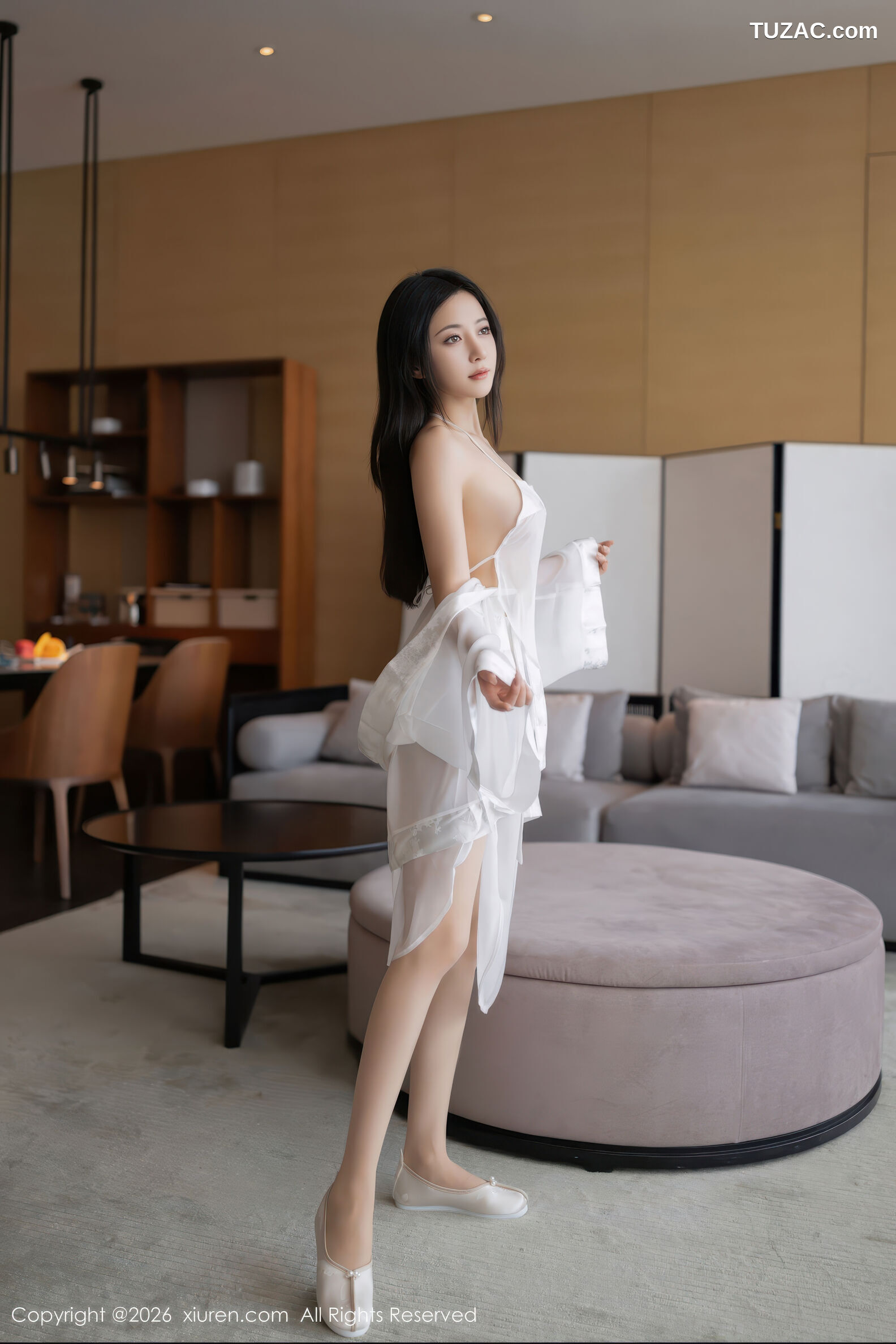 XiuRen秀人网-11275-鱼子酱Fish-白色浴袍轻透白肚兜白纱浴缸湿身-2026.01.23