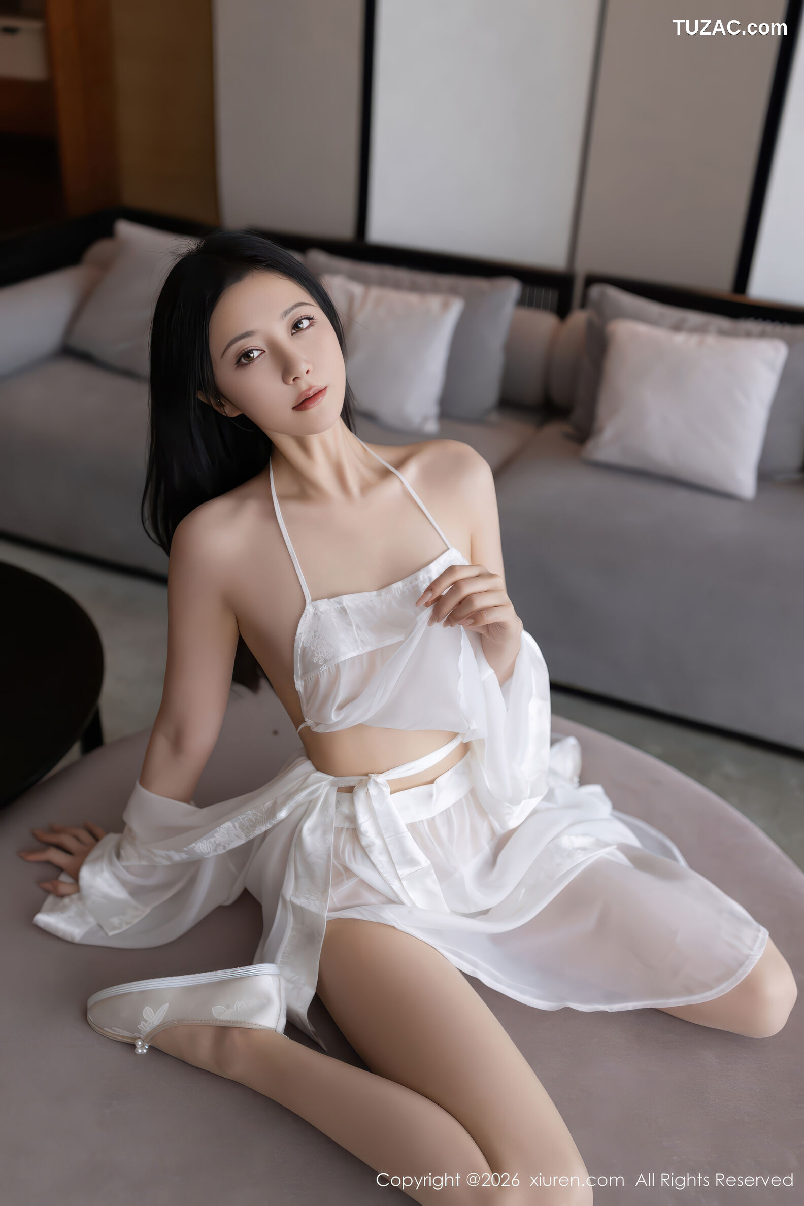 XiuRen秀人网-11275-鱼子酱Fish-白色浴袍轻透白肚兜白纱浴缸湿身-2026.01.23