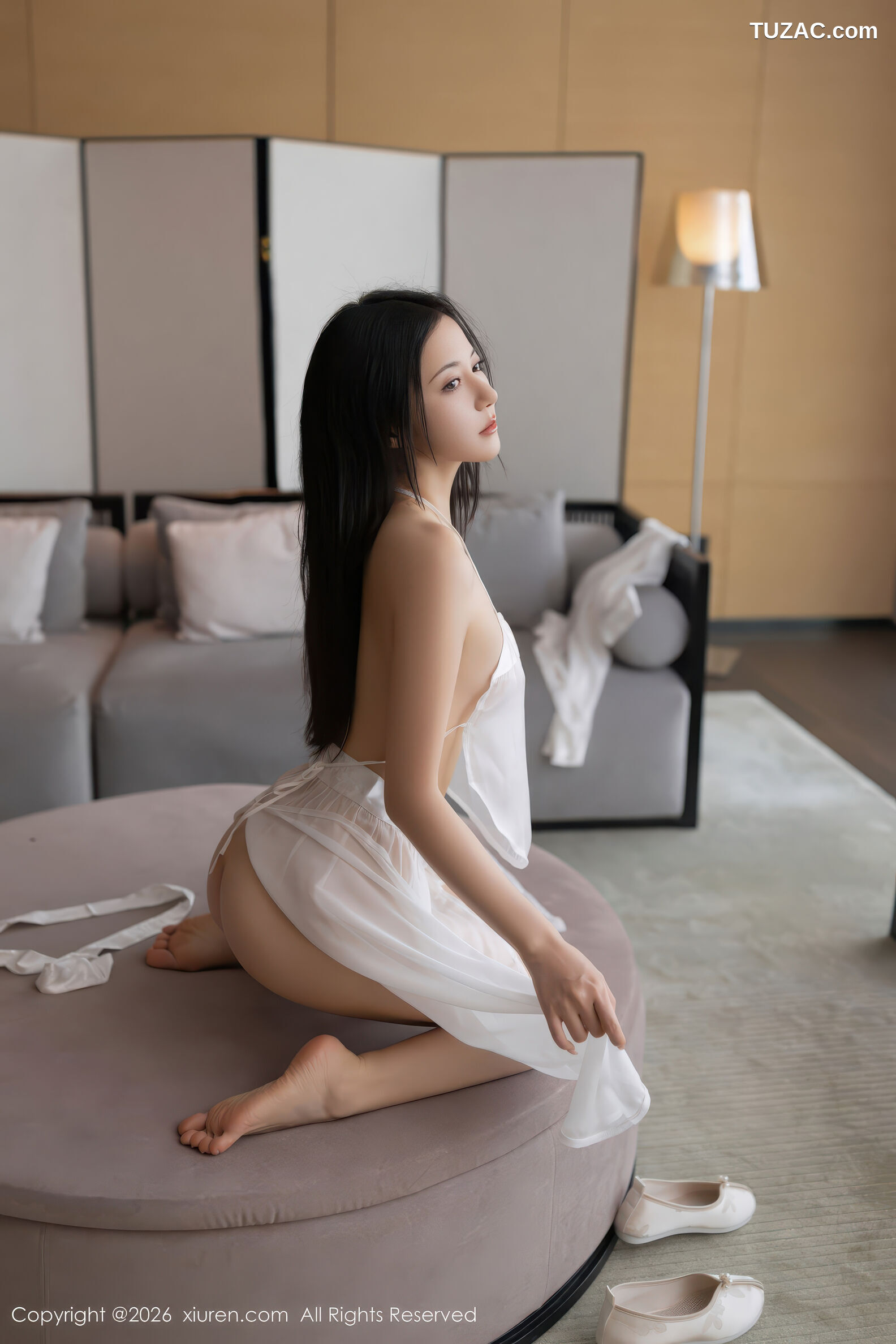 XiuRen秀人网-11275-鱼子酱Fish-白色浴袍轻透白肚兜白纱浴缸湿身-2026.01.23