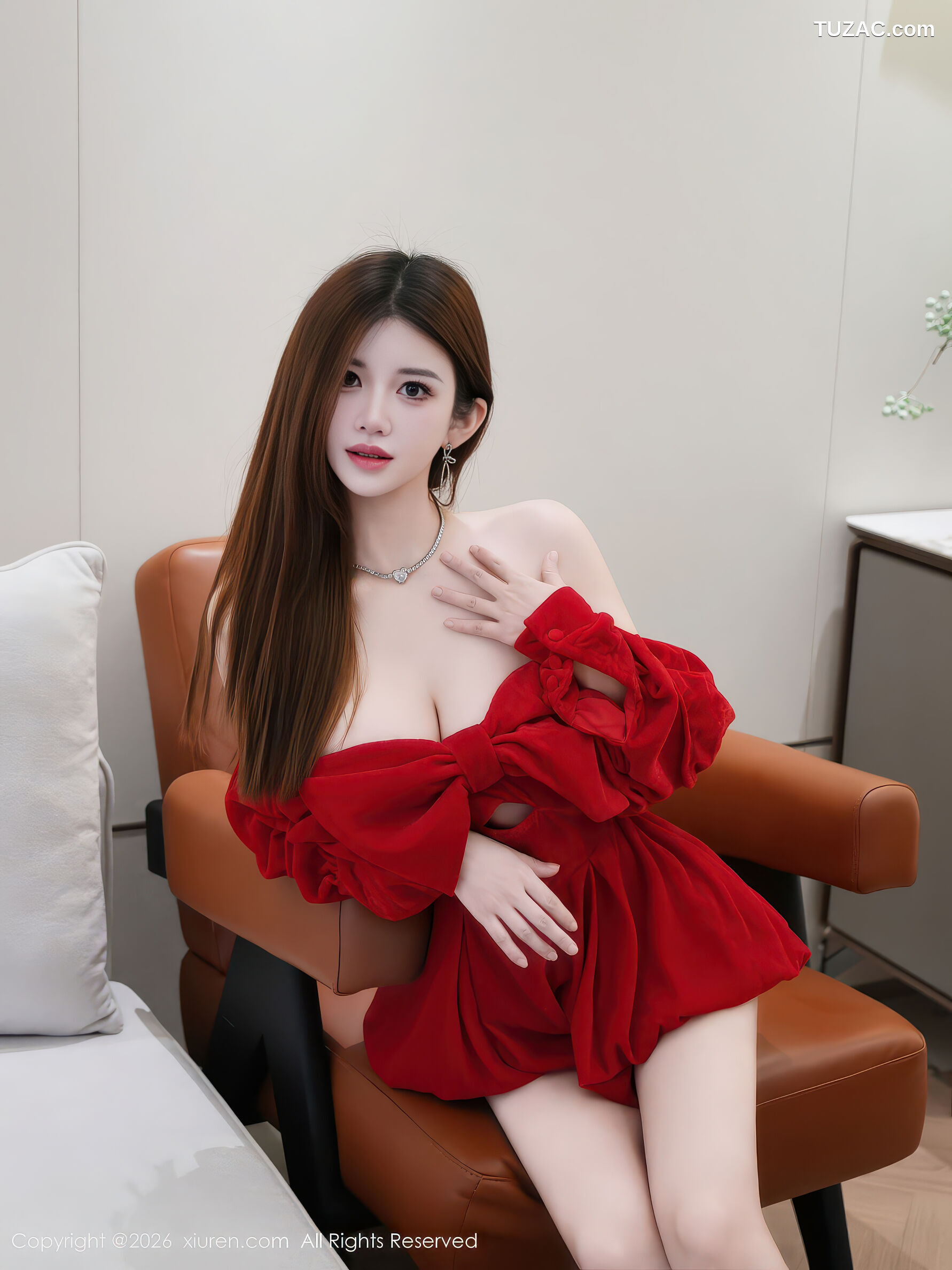 XiuRen秀人网-11280-苏甜橙子-红色连衣短裙-2026.01.27