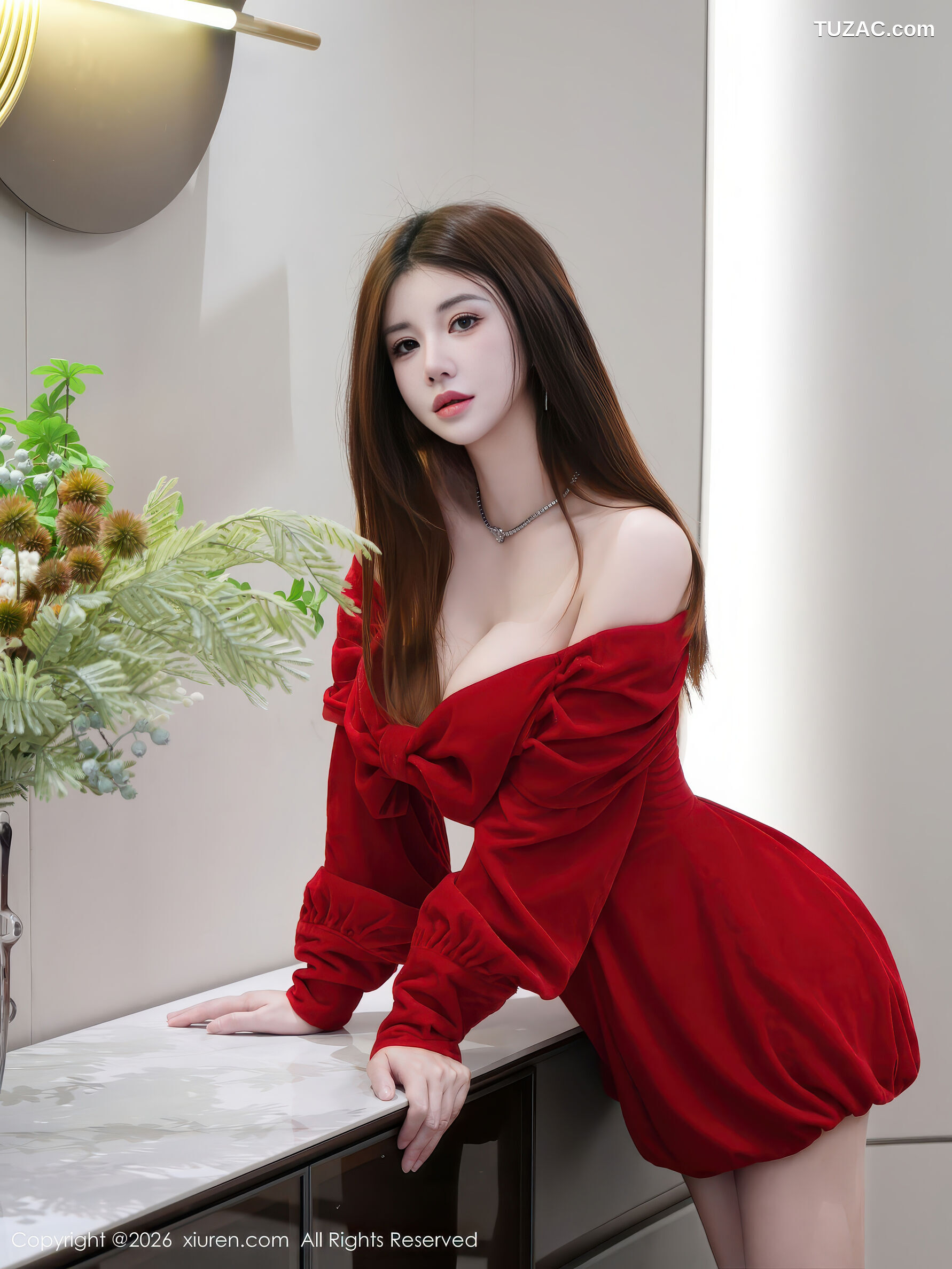 XiuRen秀人网-11280-苏甜橙子-红色连衣短裙-2026.01.27