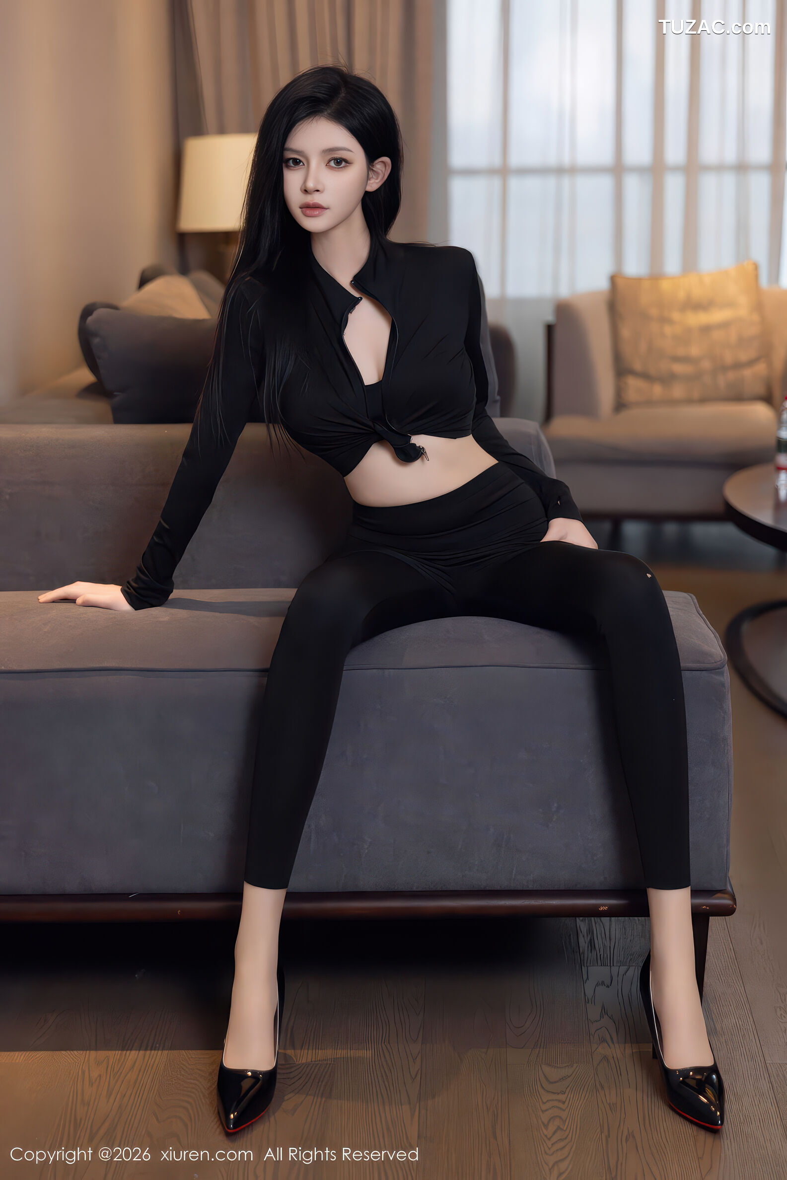 XiuRen秀人网-11283-沈如斯-黑衬衫黑裤肉色丝袜-2026.01.28