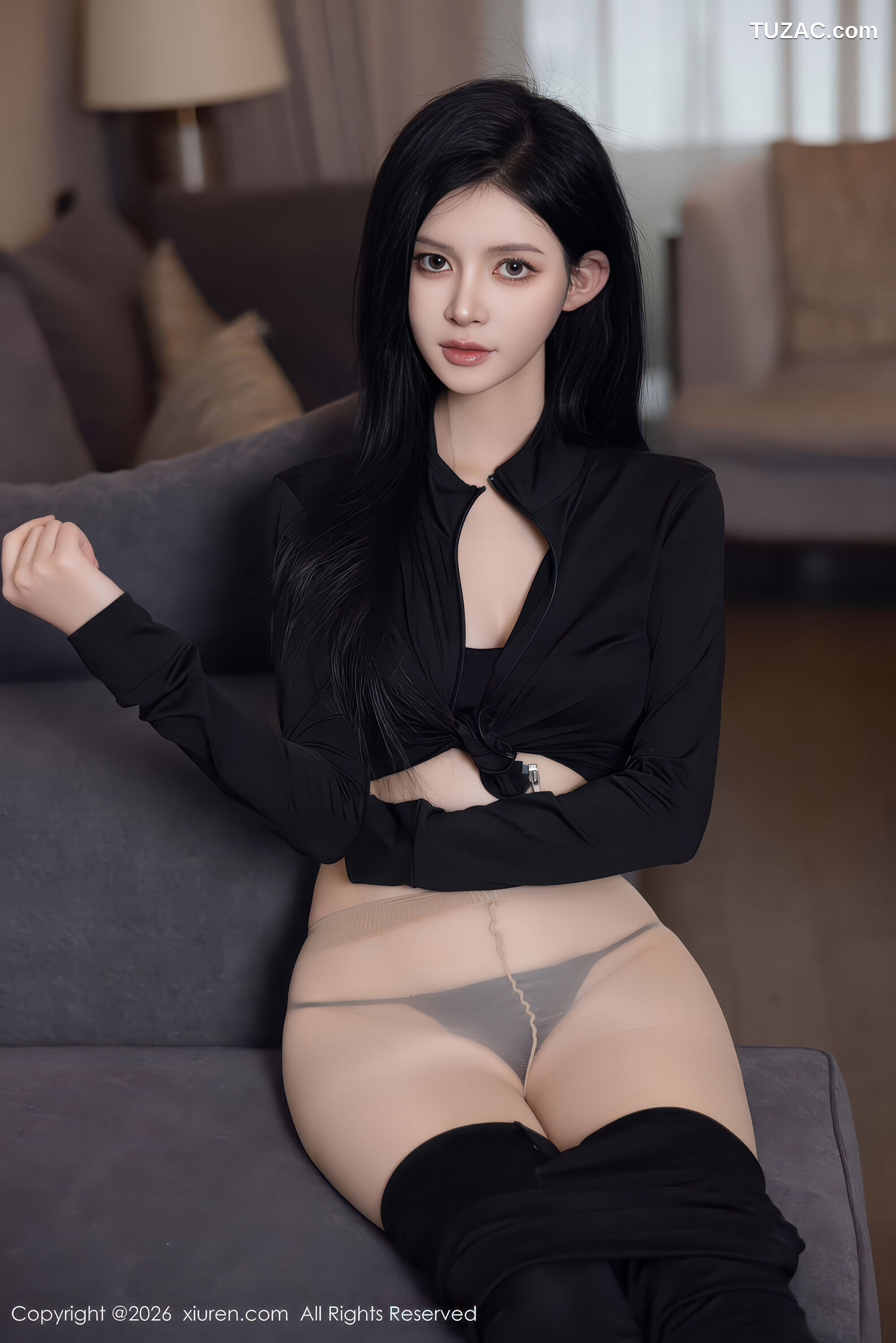 XiuRen秀人网-11283-沈如斯-黑衬衫黑裤肉色丝袜-2026.01.28