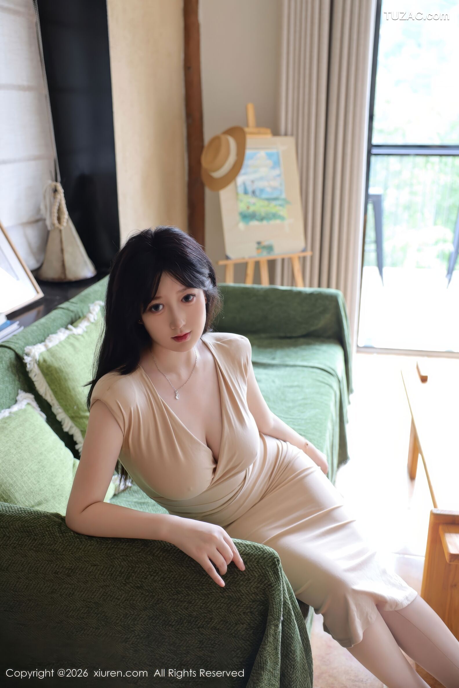 XiuRen秀人网-11288-奶思兔-浅色连衣裙肉丝-2026.01.29