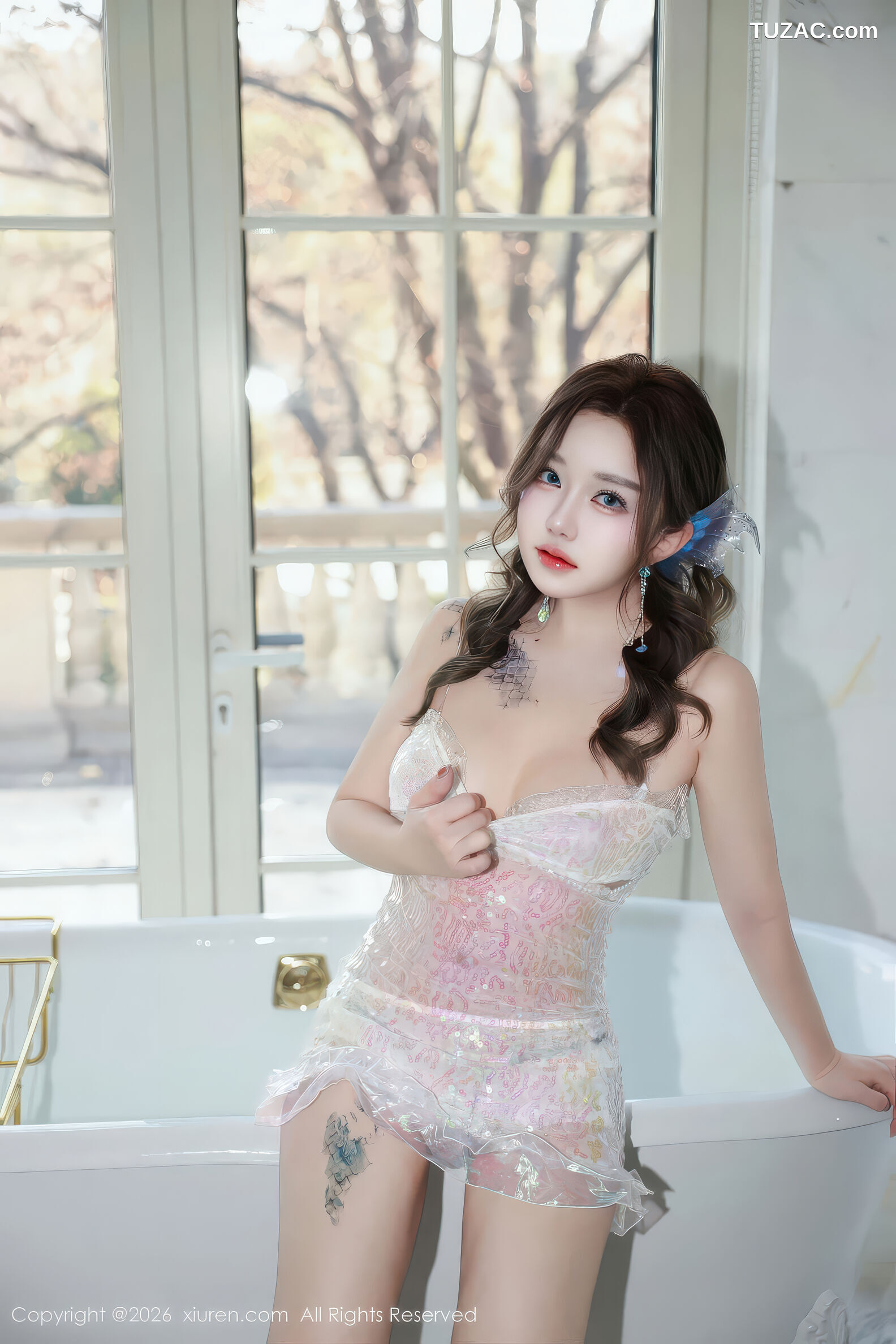 XiuRen秀人网-11298-小薯条nienie-美人鱼剧情-轻透白纱浴缸场景-2026.01.30
