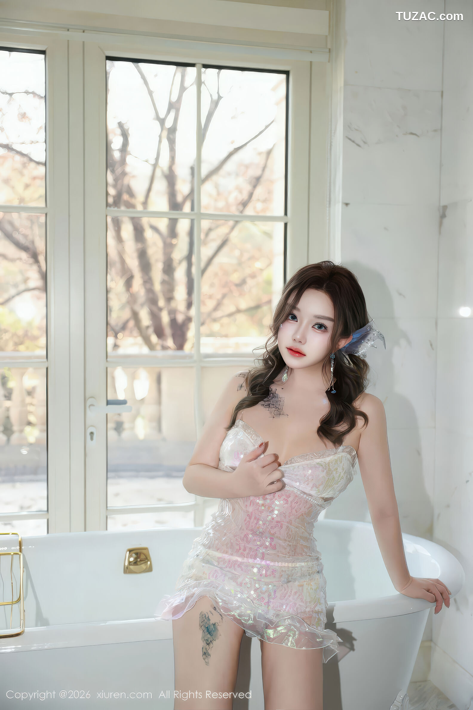 XiuRen秀人网-11298-小薯条nienie-美人鱼剧情-轻透白纱浴缸场景-2026.01.30