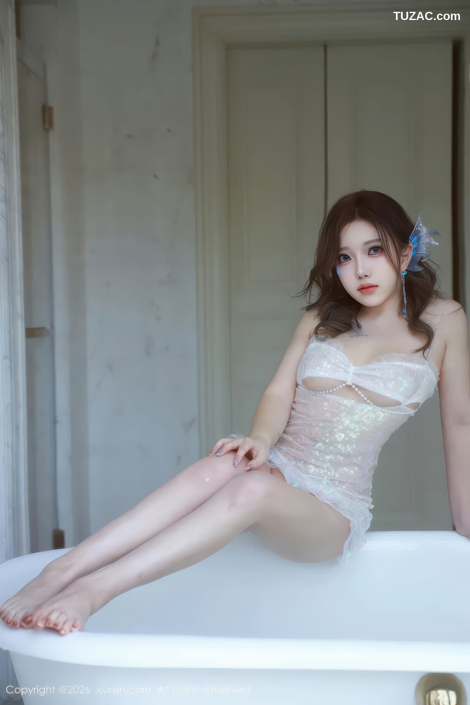 XiuRen秀人网-11298-小薯条nienie-美人鱼剧情-轻透白纱浴缸场景-2026.01.30