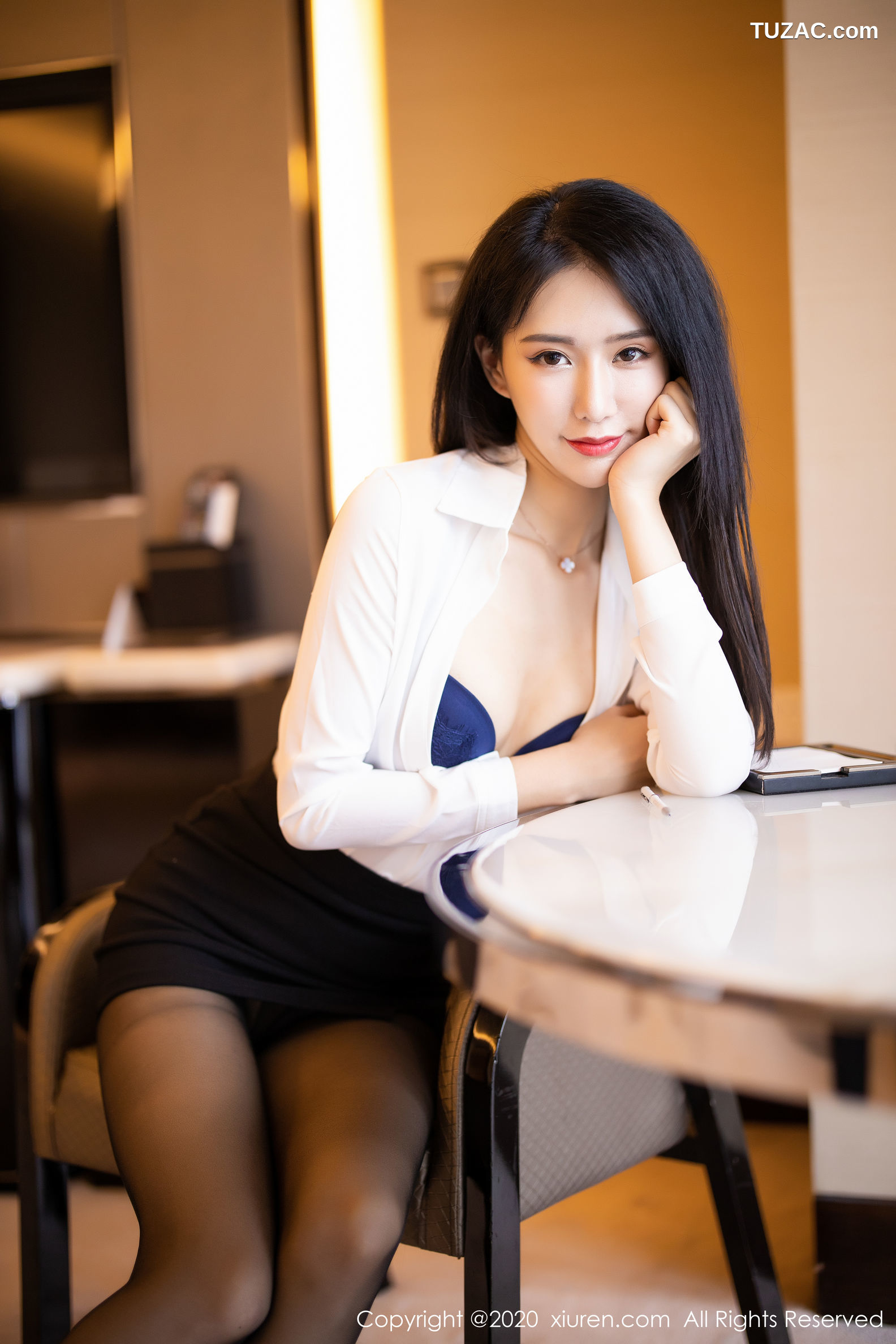 XiuRen秀人网-2148-Baby-《白衬衫黑短裙的OL职场秘书》-2020.04.13