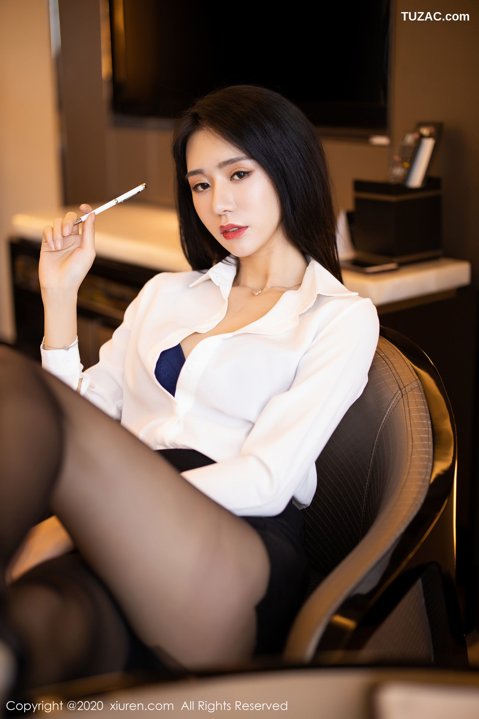 XiuRen秀人网-2148-Baby-《白衬衫黑短裙的OL职场秘书》-2020.04.13
