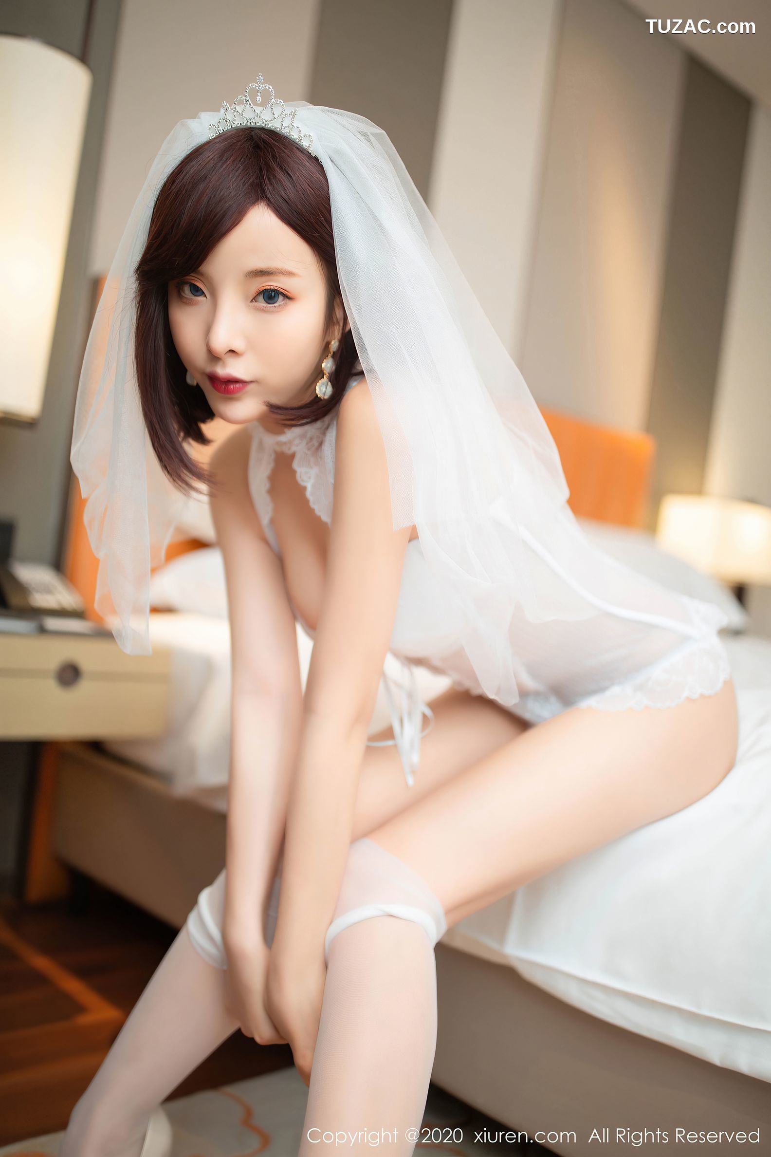 XiuRen秀人网-2348-陈小喵-婚纱主题-白色蕾丝-2020.07.20