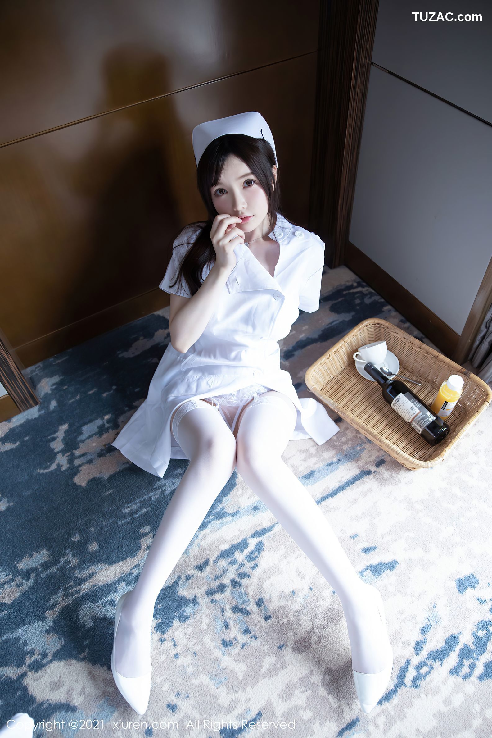 XiuRen秀人网-3114-糯美子MINIbabe-洁白护士制服主题蕾丝内衣-2021.02.20