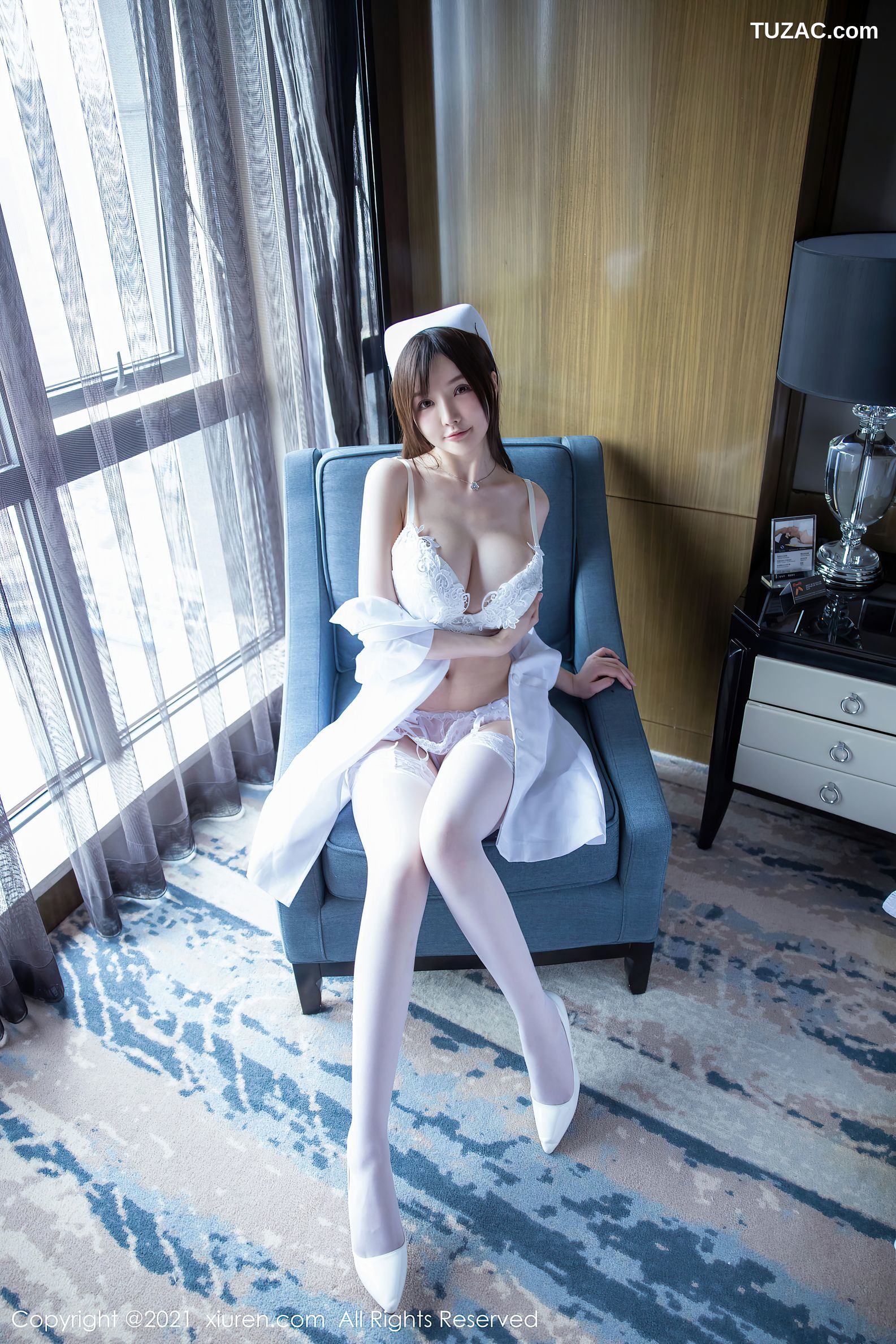 XiuRen秀人网-3114-糯美子MINIbabe-洁白护士制服主题蕾丝内衣-2021.02.20