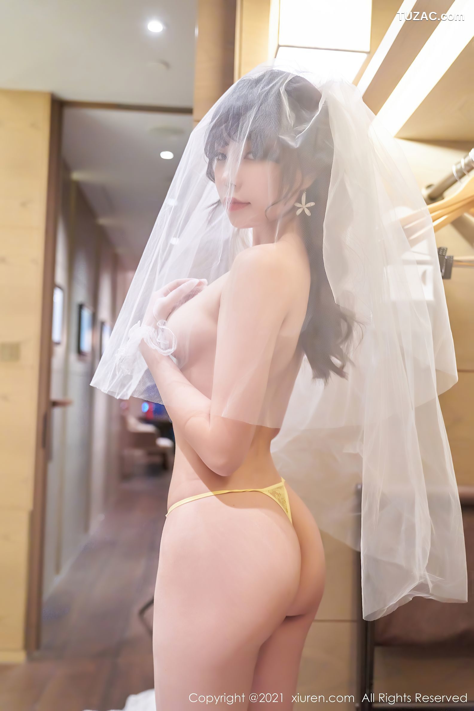 XiuRen秀人网-3248-芝芝Booty-唯美婚纱主题薄透轻纱-2021.03.26