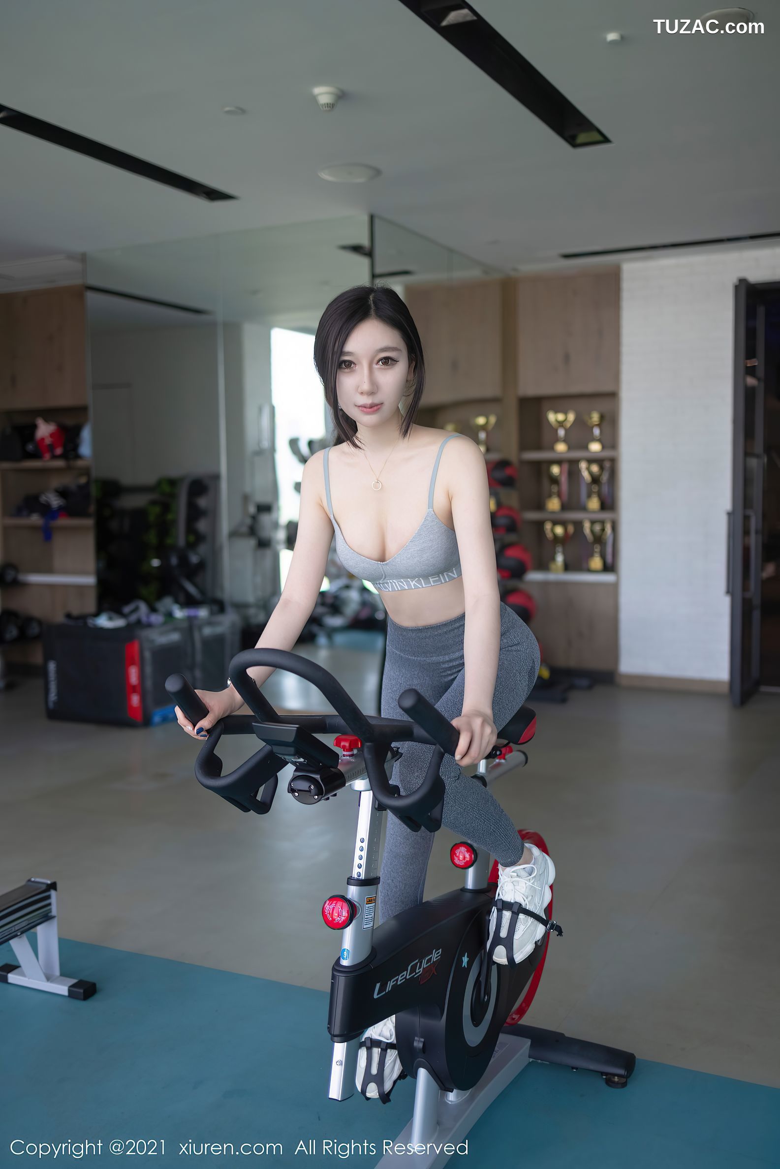 XiuRen秀人网-3436-Victoria志玲-健身房紧身运动内衣-浴室性感内衣-2021.05.20