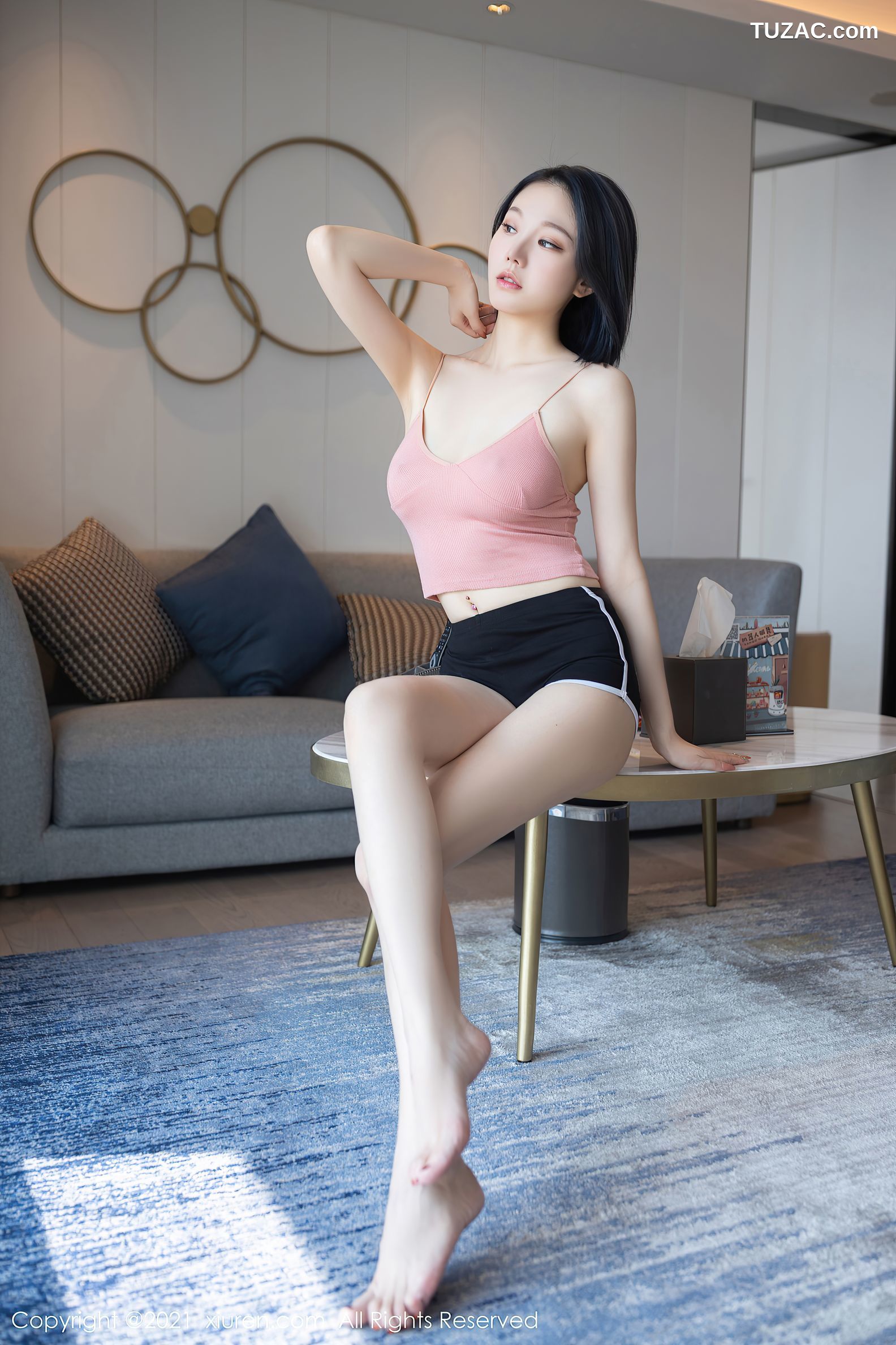 XiuRen秀人网-3996-安然Maleah-借宿主题床上性感内衣-2021.09.26