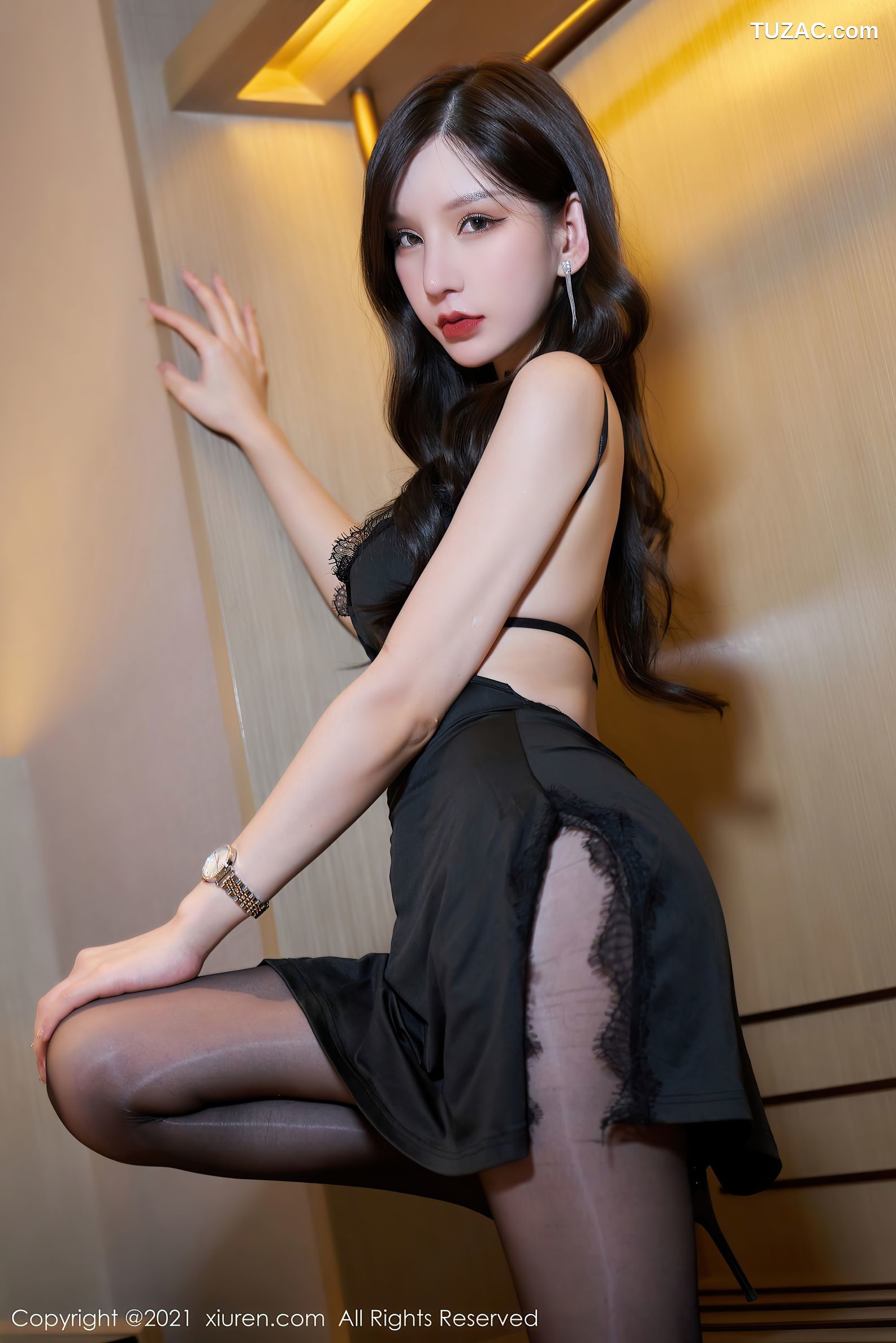 XiuRen秀人网-4157-周于希Sandy-超薄黑丝裤袜-2021.11.02