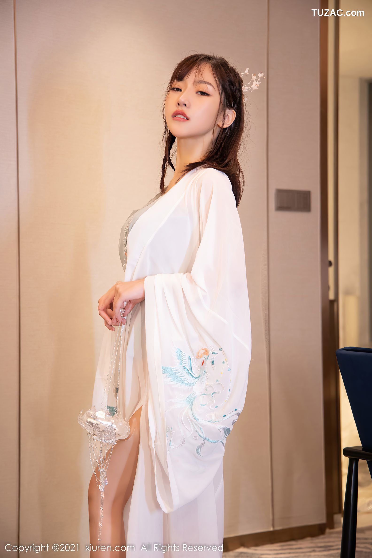 XiuRen秀人网-4344-西门小玉-古装服饰主题白色长衫-2021.12.16