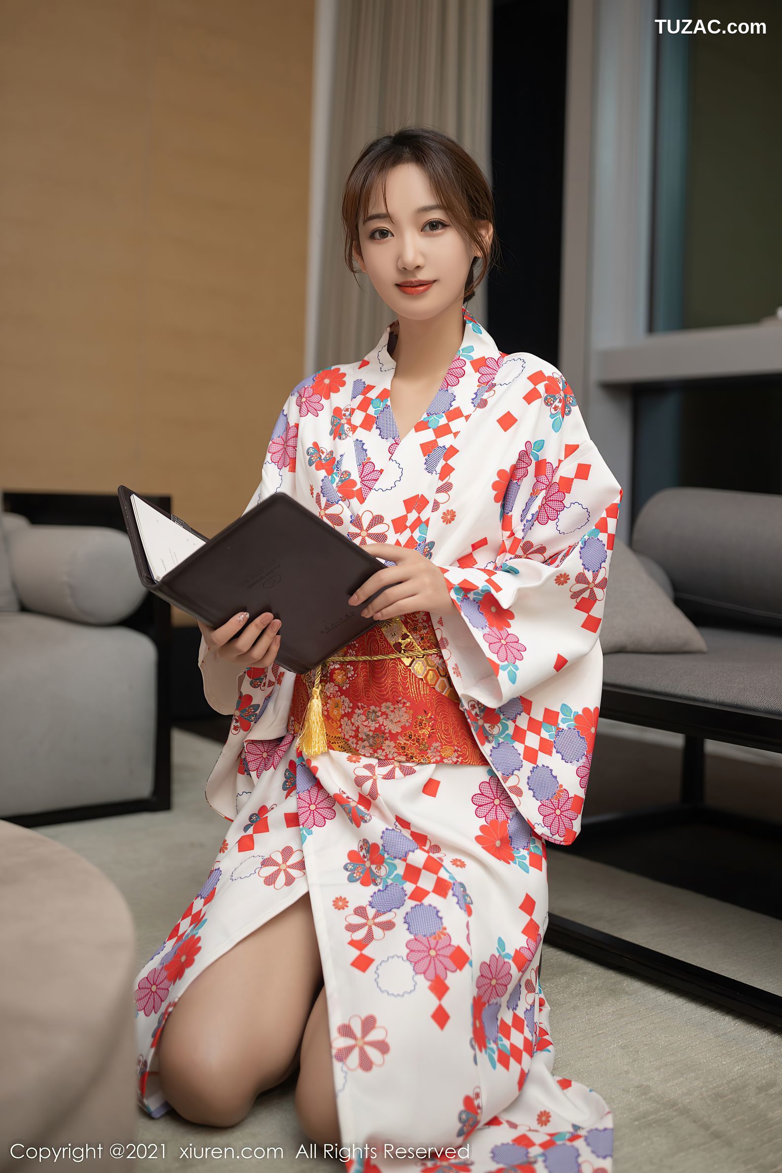 XiuRen秀人网-4349-唐安琪-江浙沪旅拍日料情景主题和服蕾丝内衣-2021.12.16