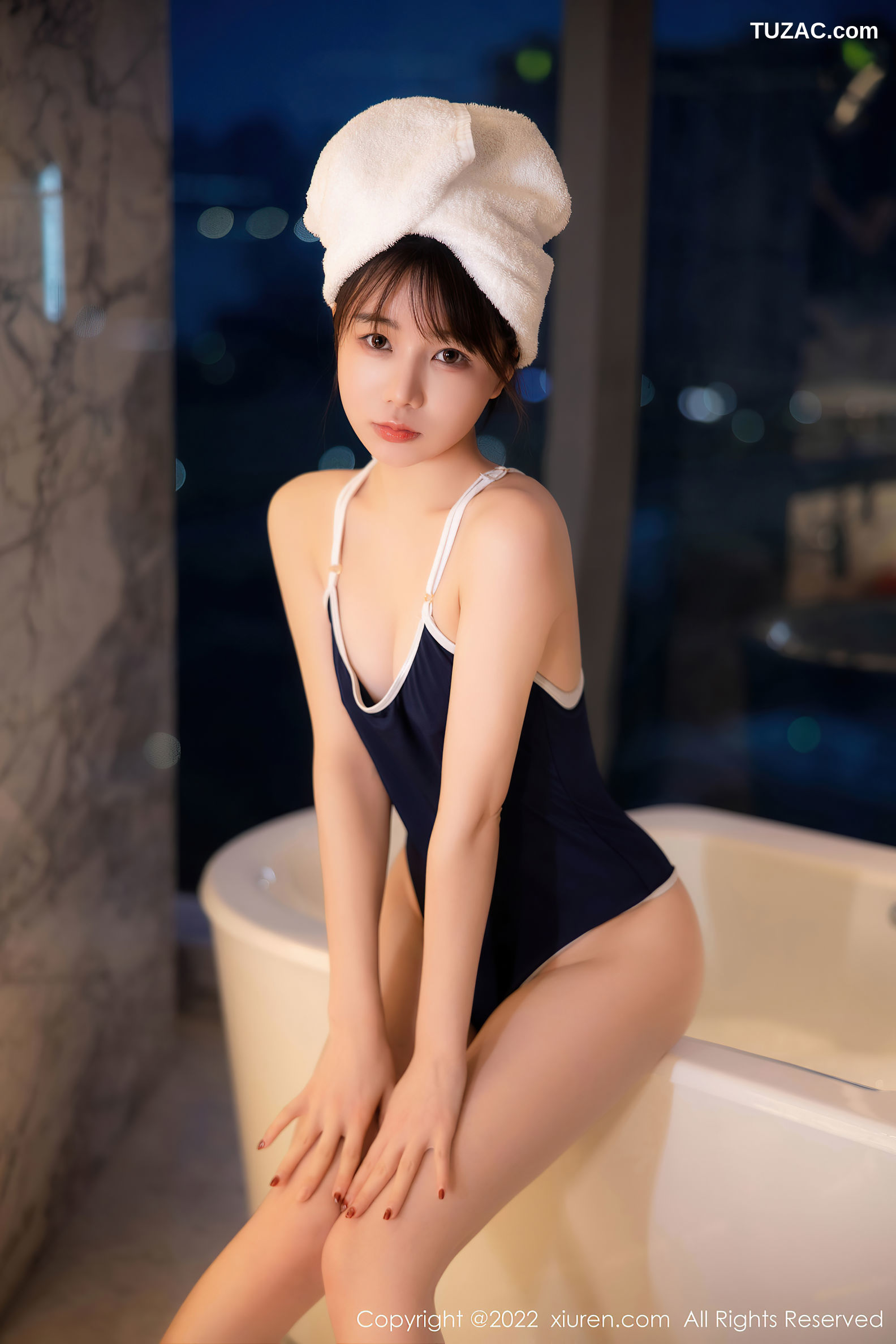 XiuRen-No.5477-婠婠么-蓝色死库水浴缸