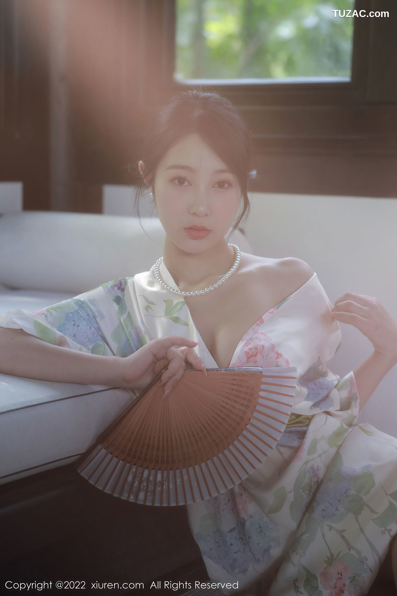 XiuRen-No.5514-谢晚晚-印花白古风裙肉丝