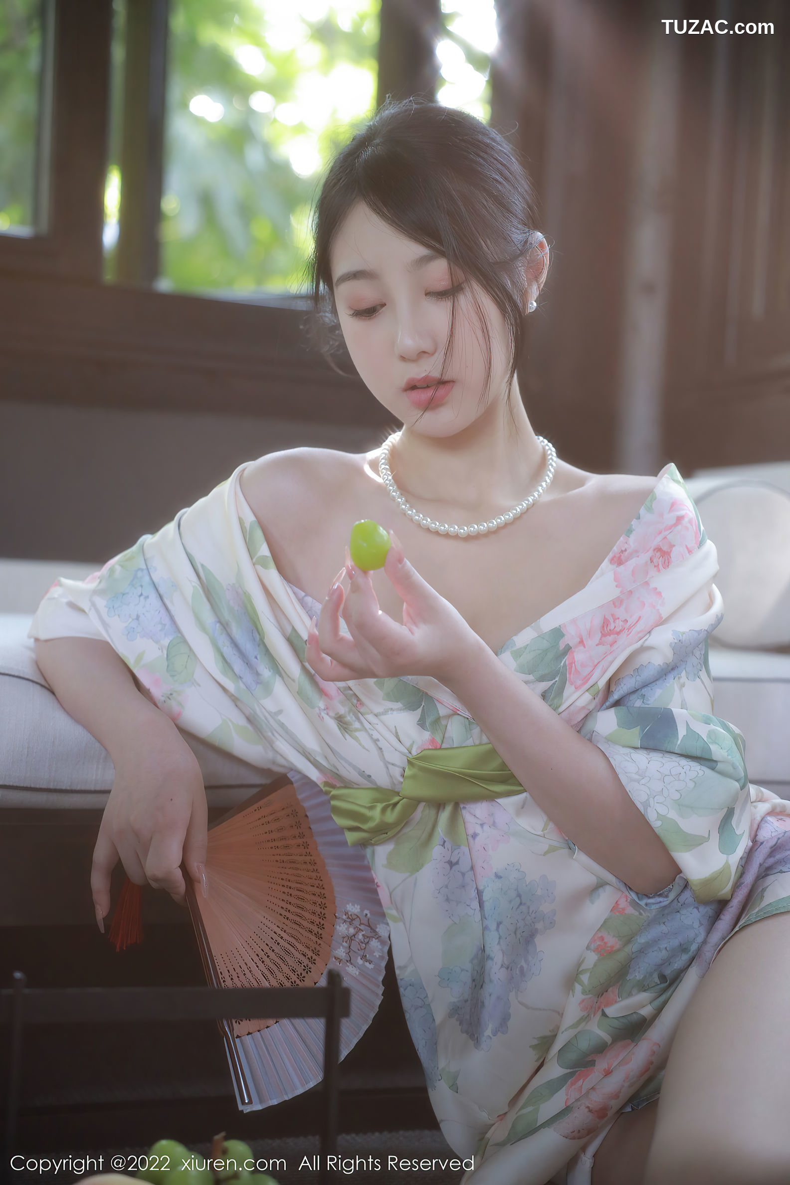 XiuRen-No.5514-谢晚晚-印花白古风裙肉丝